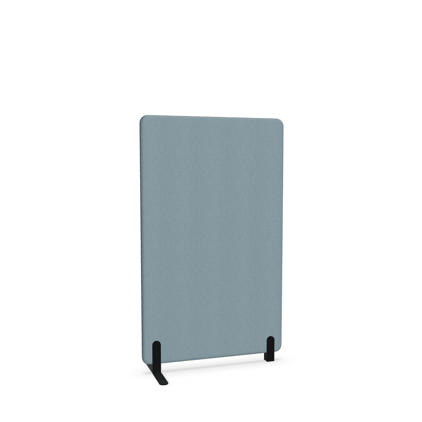 Image of Trennwand Mdd Sonic 90x145 cm, Freistehender Fuss und Distanzfuss, Blau/Schwarz, Neu