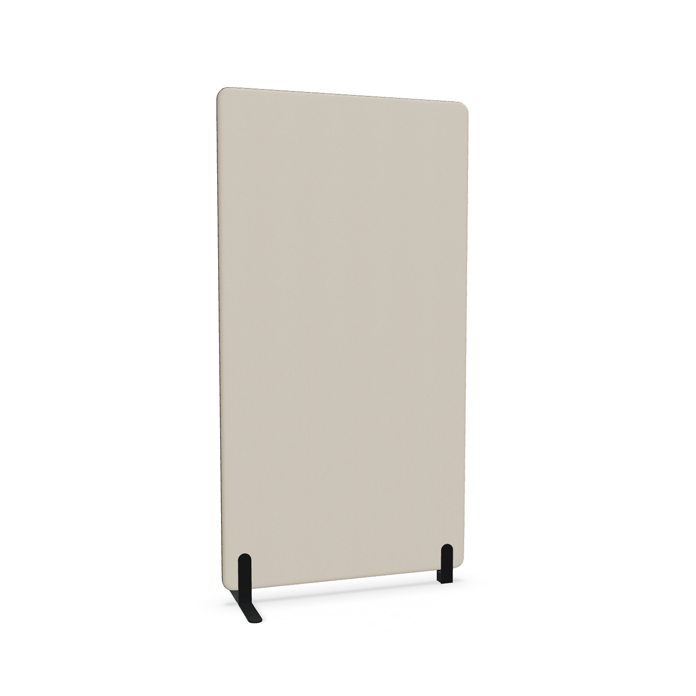 Image of Trennwand Mdd Sonic 100x185 cm, Freistehender Fuss und Distanzfuss, Beige/Schwarz, Neu