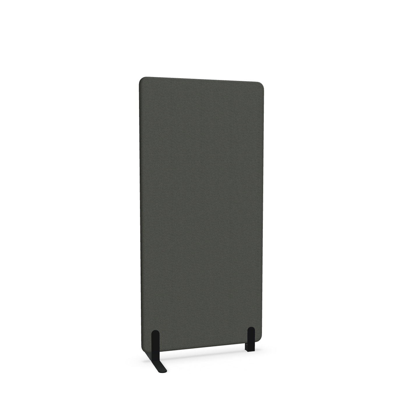 Image of Trennwand Mdd Sonic 80x165 cm, Freistehender Fuss und Distanzfuss, Schwarz/Schwarz, Neu