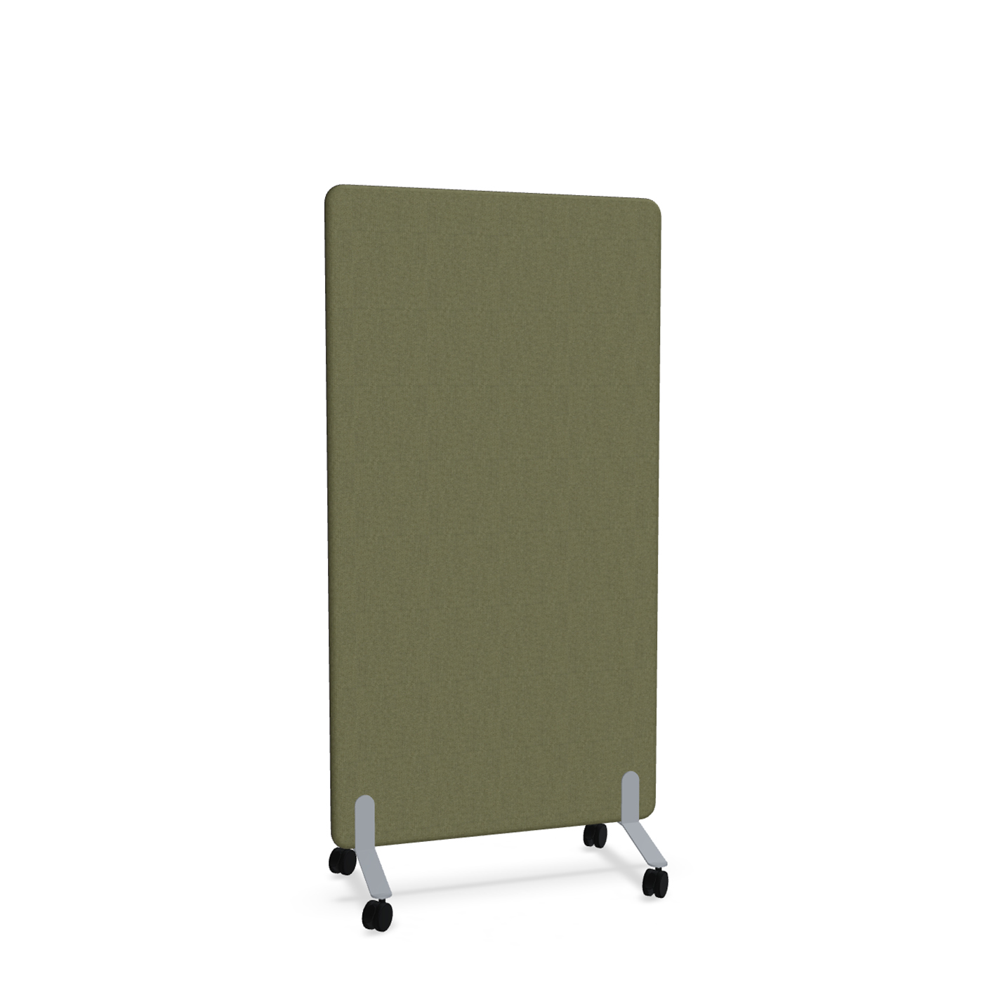 Image of Trennwand Mdd Sonic 90x165 cm, auf Rollen, Olivgrün/Silbergrau, Neu