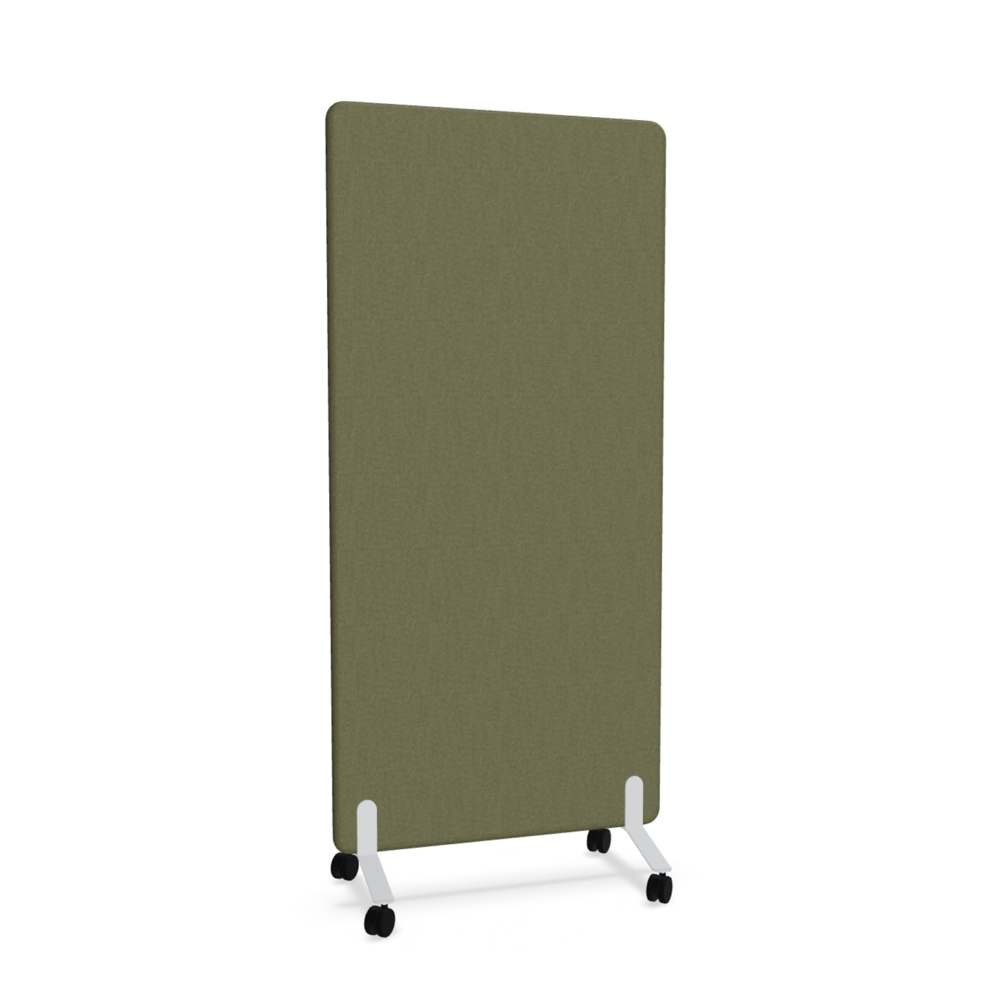 Image of Trennwand Mdd Sonic 90x185 cm, auf Rollen, Olivgrün/Weiss, Neu