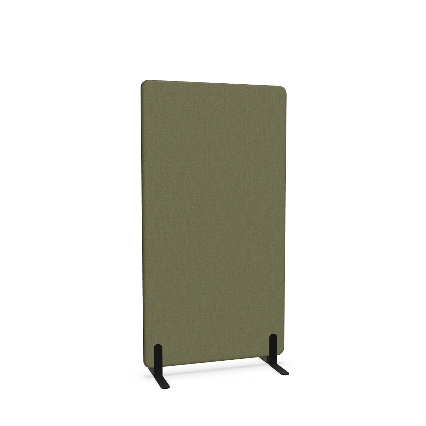 Image of Trennwand Mdd Sonic 90x165 cm, Freistehende Füsse, Olivgrün/Schwarz, Neu