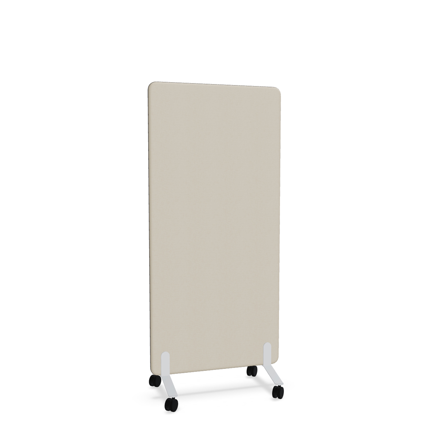 Image of Trennwand Mdd Sonic 80x165 cm, auf Rollen, Beige/Weiss, Neu