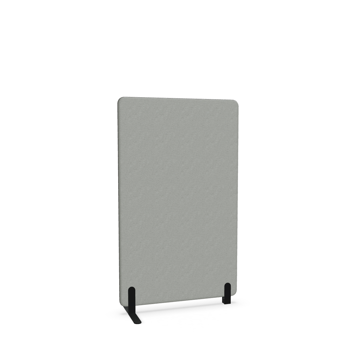 Image of Trennwand Mdd Sonic 90x145 cm, Freistehender Fuss und Distanzfuss, Grau/Schwarz, Neu