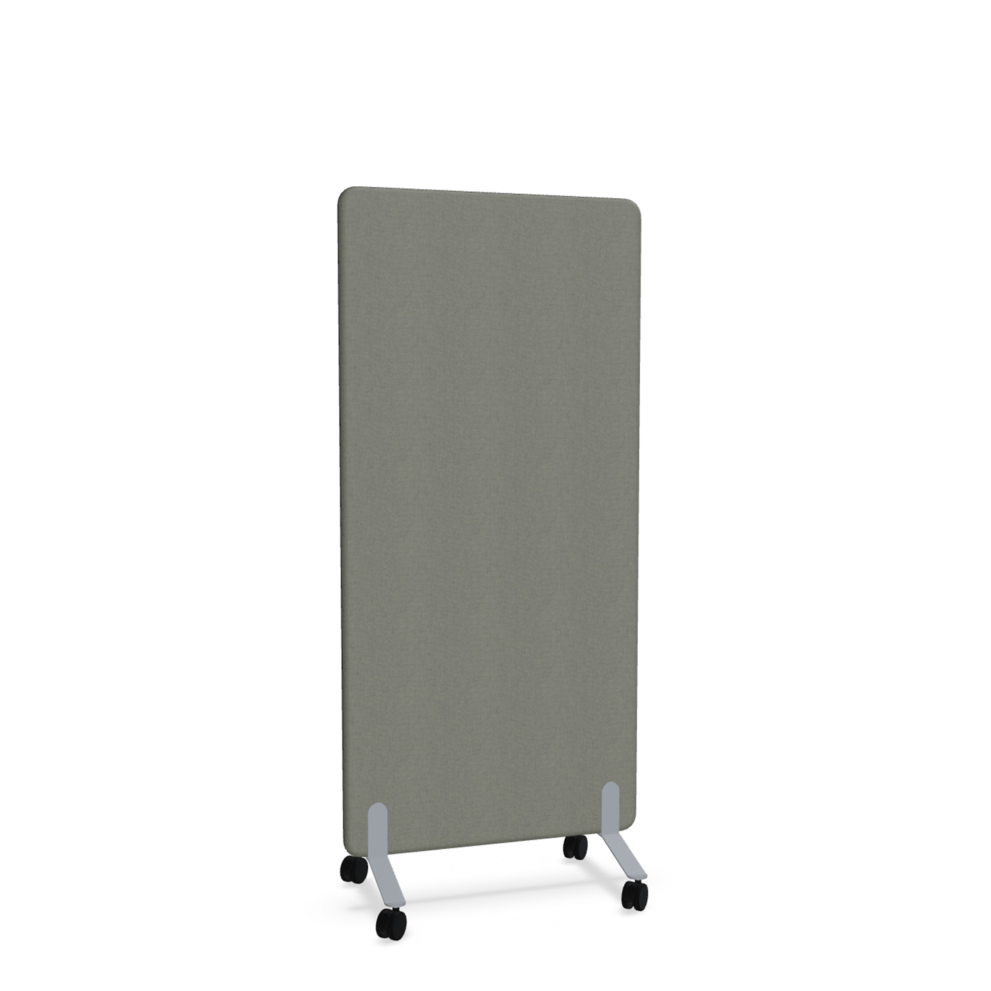 Image of Trennwand Mdd Sonic 80x165 cm, auf Rollen, Anthrazit/Silbergrau, Neu
