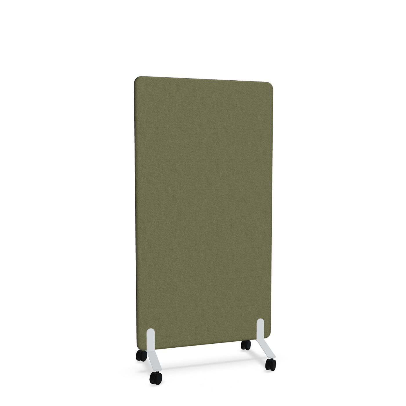 Image of Trennwand Mdd Sonic 90x165 cm, auf Rollen, Olivgrün/Weiss, Neu