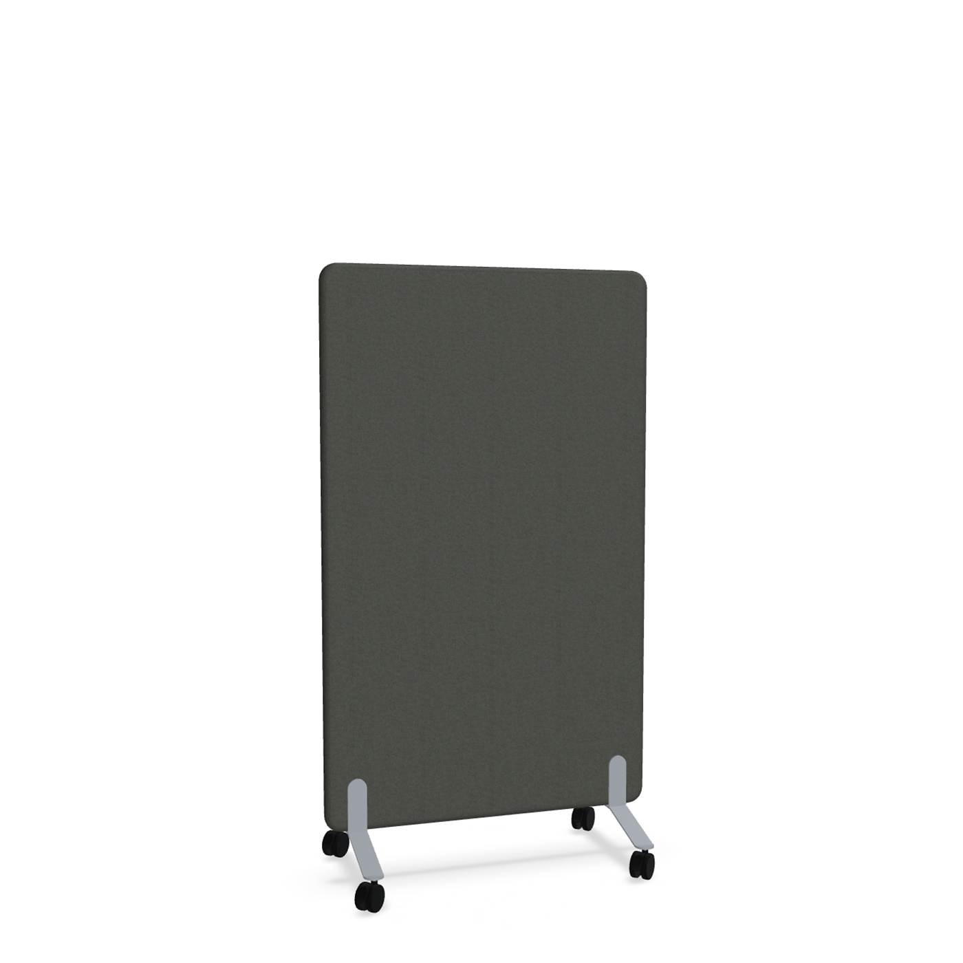 Image of Trennwand Mdd Sonic 90x145 cm, auf Rollen, Schwarz/Silbergrau, Neu