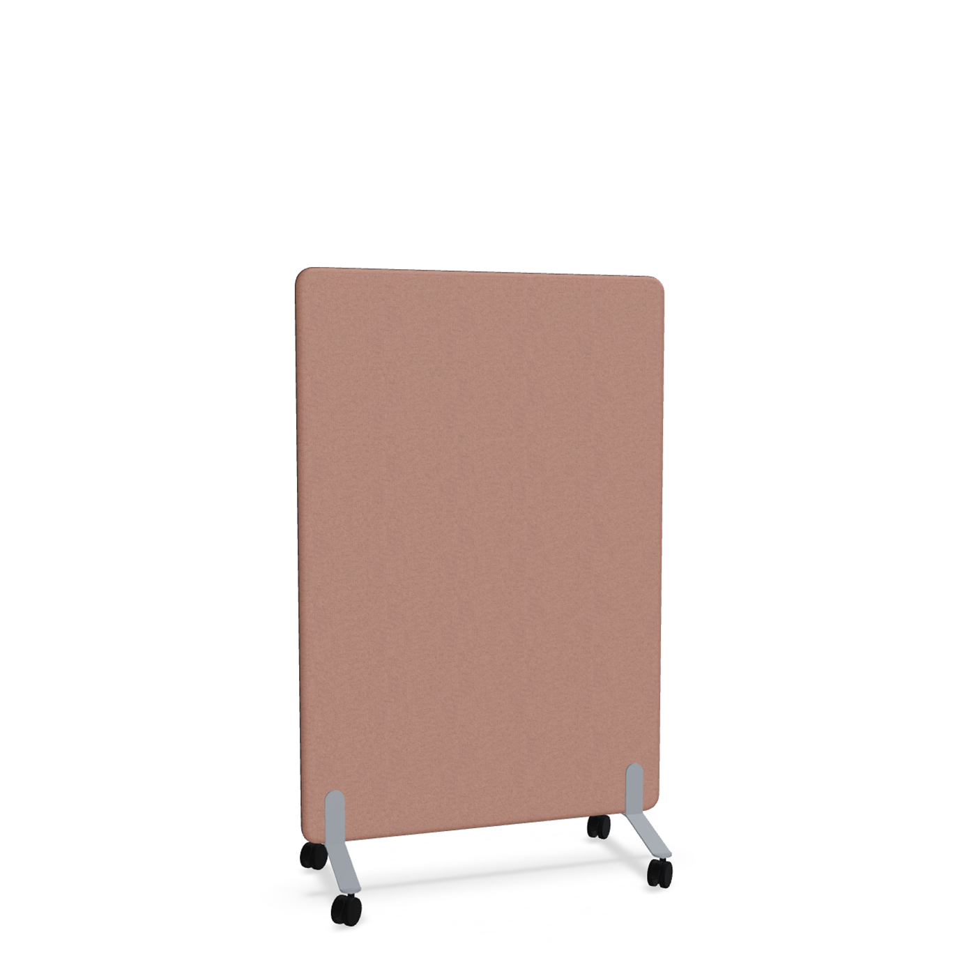 Image of Trennwand Mdd Sonic 100x145 cm, auf Rollen, Rosa/Silbergrau, Neu