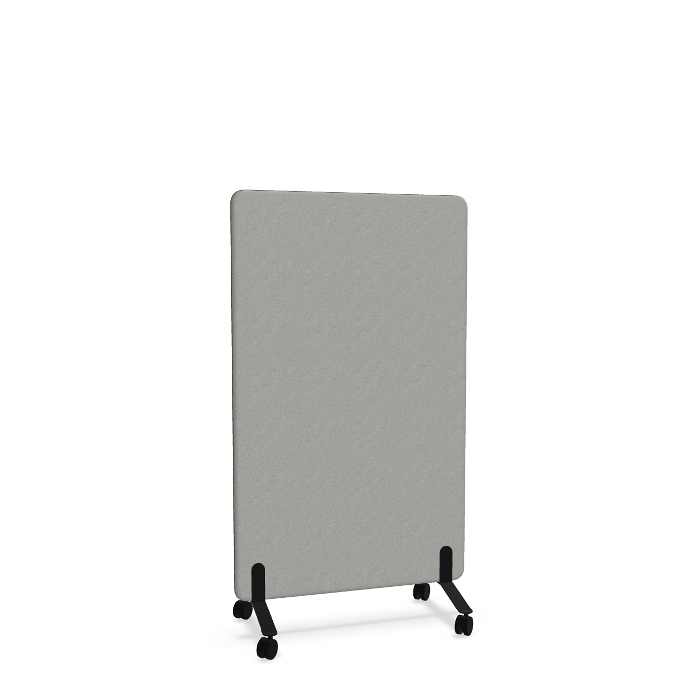 Image of Trennwand Mdd Sonic 90x145 cm, auf Rollen, Grau/Schwarz, Neu