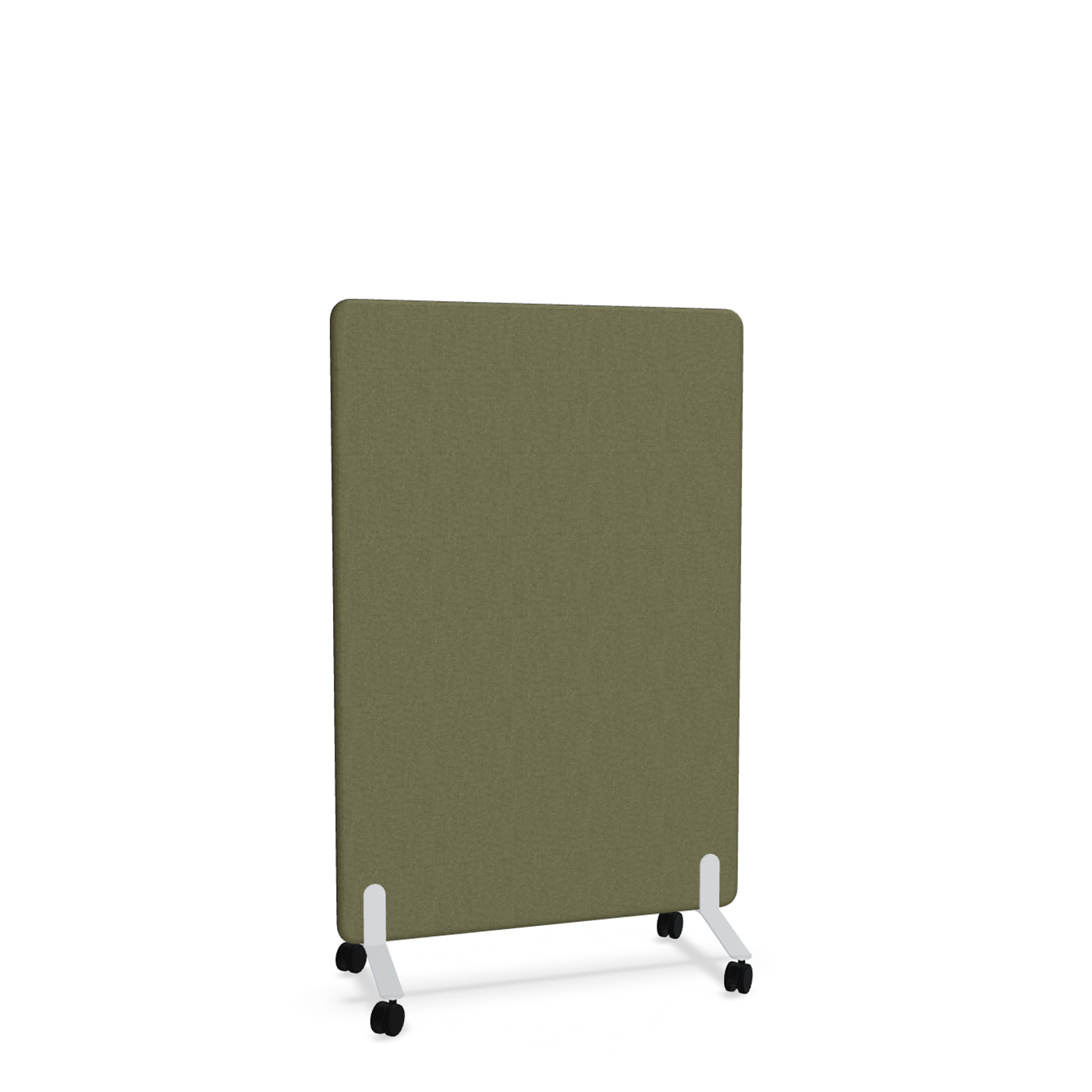 Image of Trennwand Mdd Sonic 100x145 cm, auf Rollen, Olivgrün/Weiss, Neu