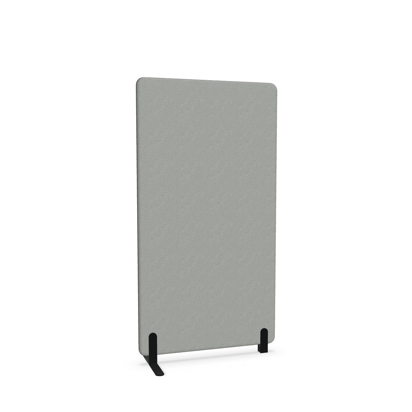 Image of Trennwand Mdd Sonic 90x165 cm, Freistehender Fuss und Distanzfuss, Grau/Schwarz, Neu