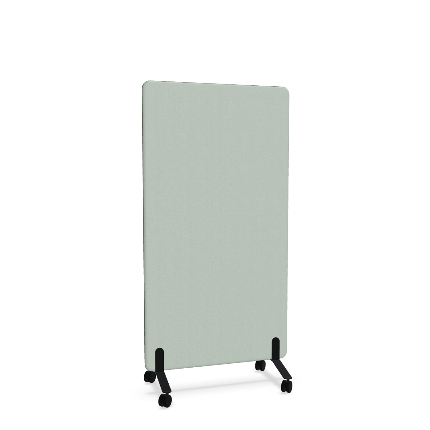 Image of Trennwand Mdd Sonic 90x165 cm, auf Rollen, Grün/Schwarz, Neu