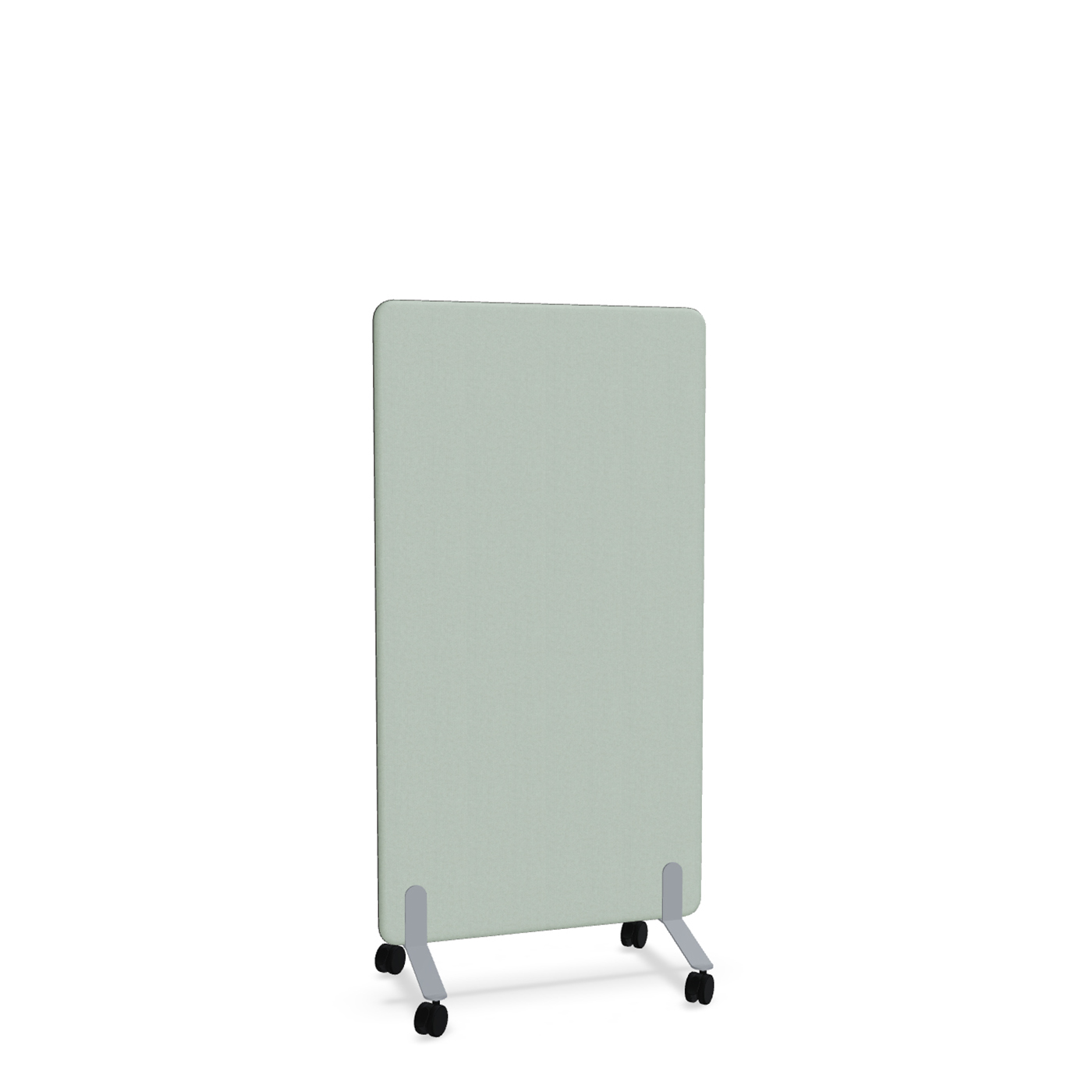 Image of Trennwand Mdd Sonic 80x145 cm, auf Rollen, Grün/Silbergrau, Neu