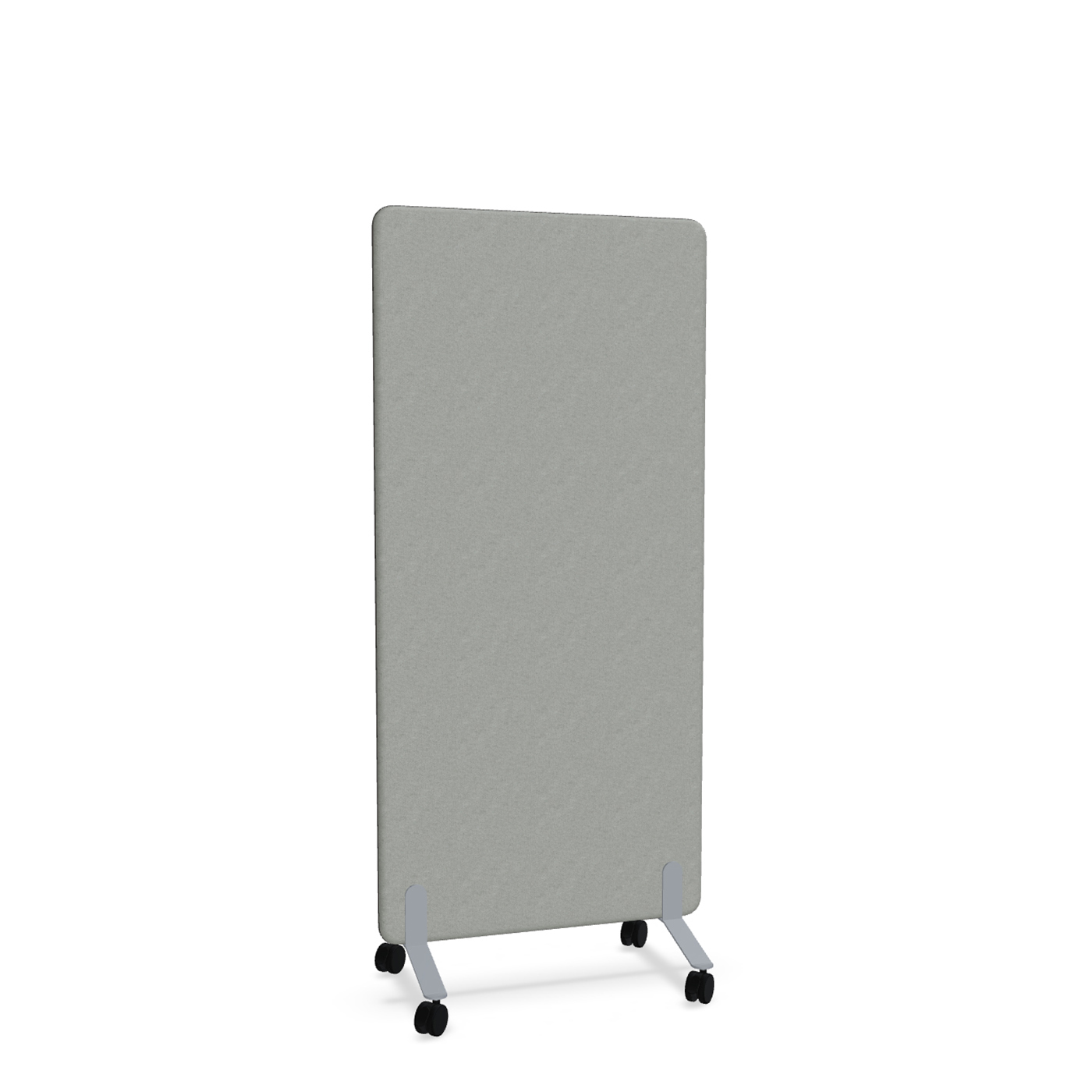 Image of Trennwand Mdd Sonic 80x165 cm, auf Rollen, Grau/Silbergrau, Neu