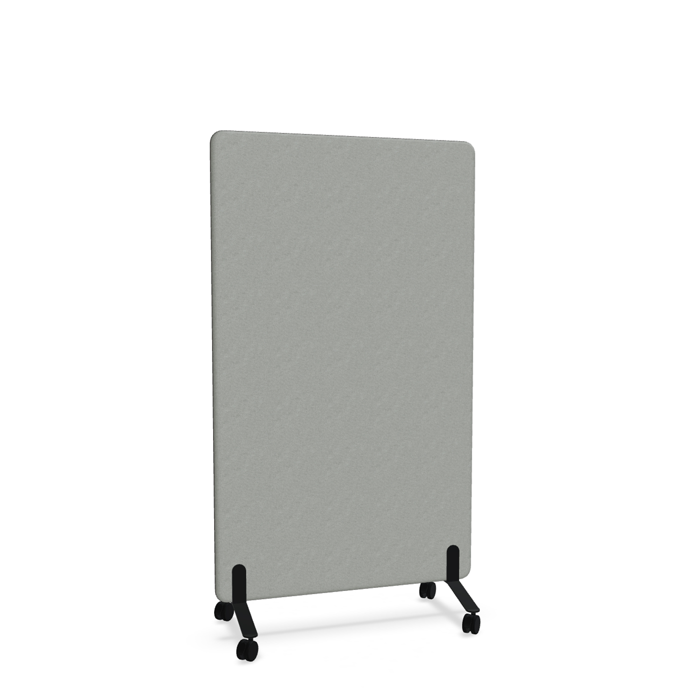 Image of Trennwand Mdd Sonic 100x165 cm, auf Rollen, Grau/Schwarz, Neu