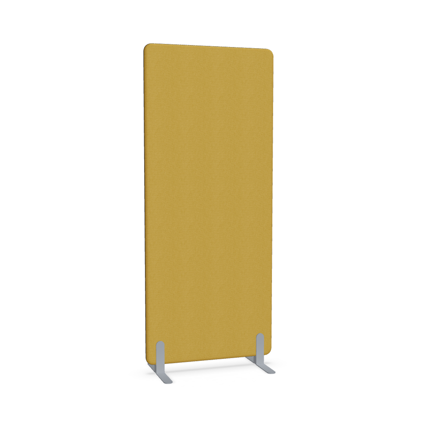 Image of Trennwand Mdd Sonic 80x185 cm, Freistehende Füsse, Gelb/Silbergrau, Neu