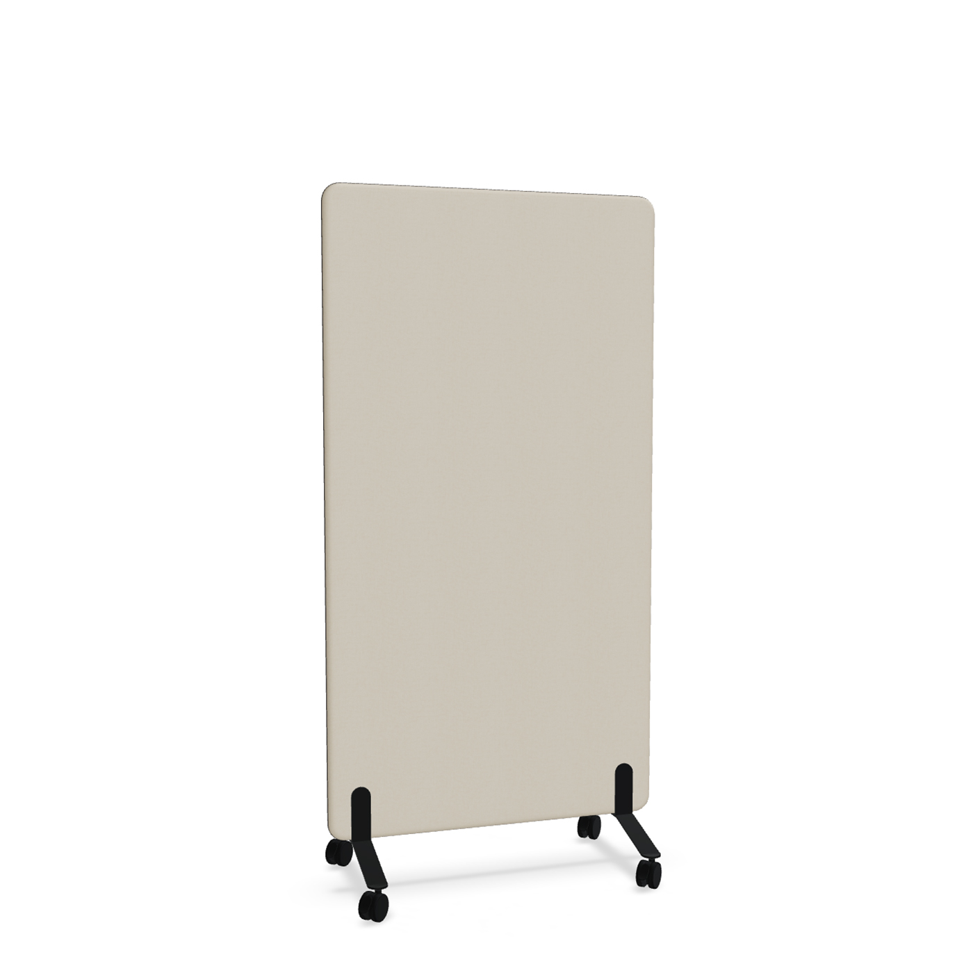 Image of Trennwand Mdd Sonic 90x165 cm, auf Rollen, Beige/Schwarz, Neu