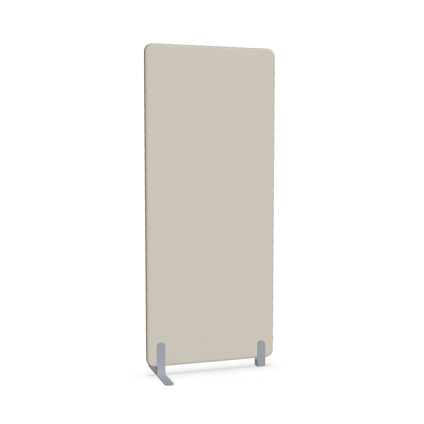 Image of Trennwand Mdd Sonic 80x185 cm, Freistehender Fuss und Distanzfuss, Beige/Silbergrau, Neu
