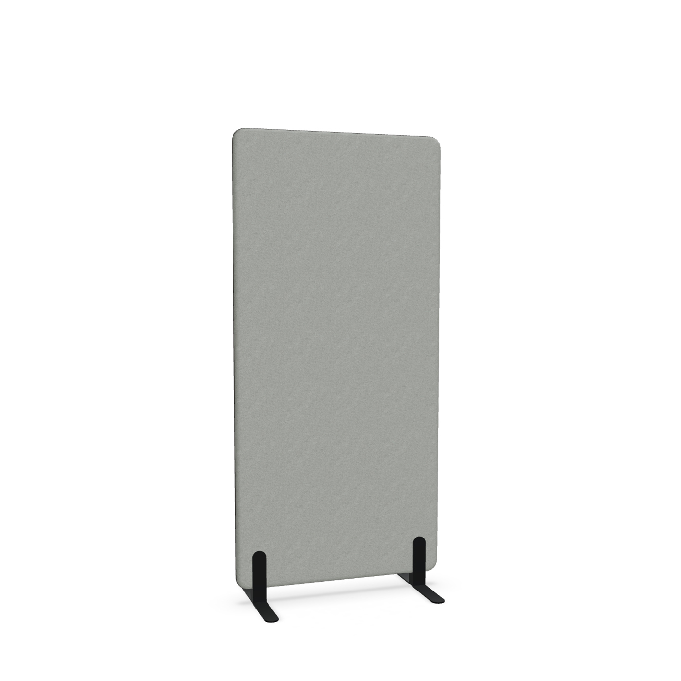 Image of Trennwand Mdd Sonic 80x165 cm, Freistehende Füsse, Grau/Schwarz, Neu