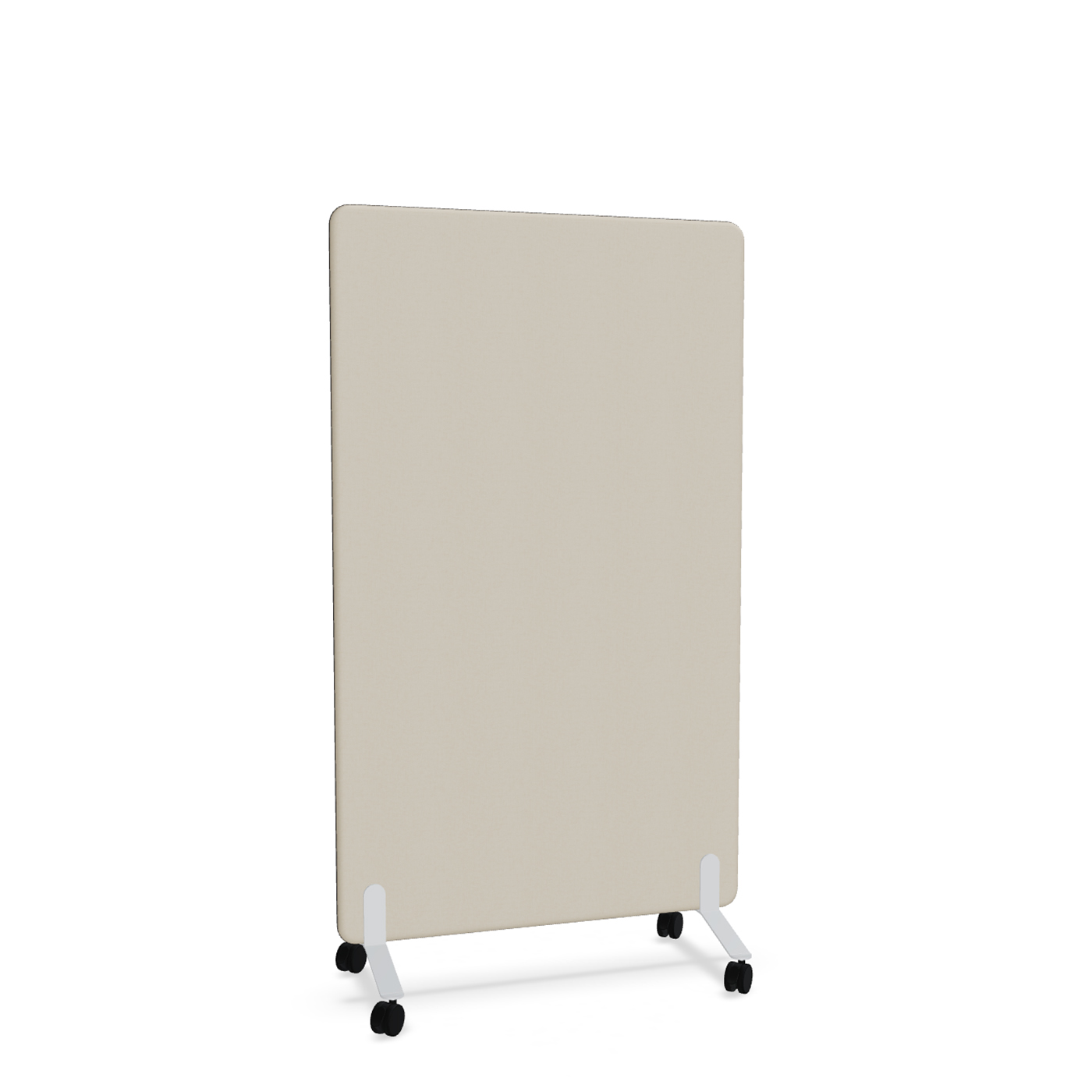Image of Trennwand Mdd Sonic 100x165 cm, auf Rollen, Beige/Weiss, Neu