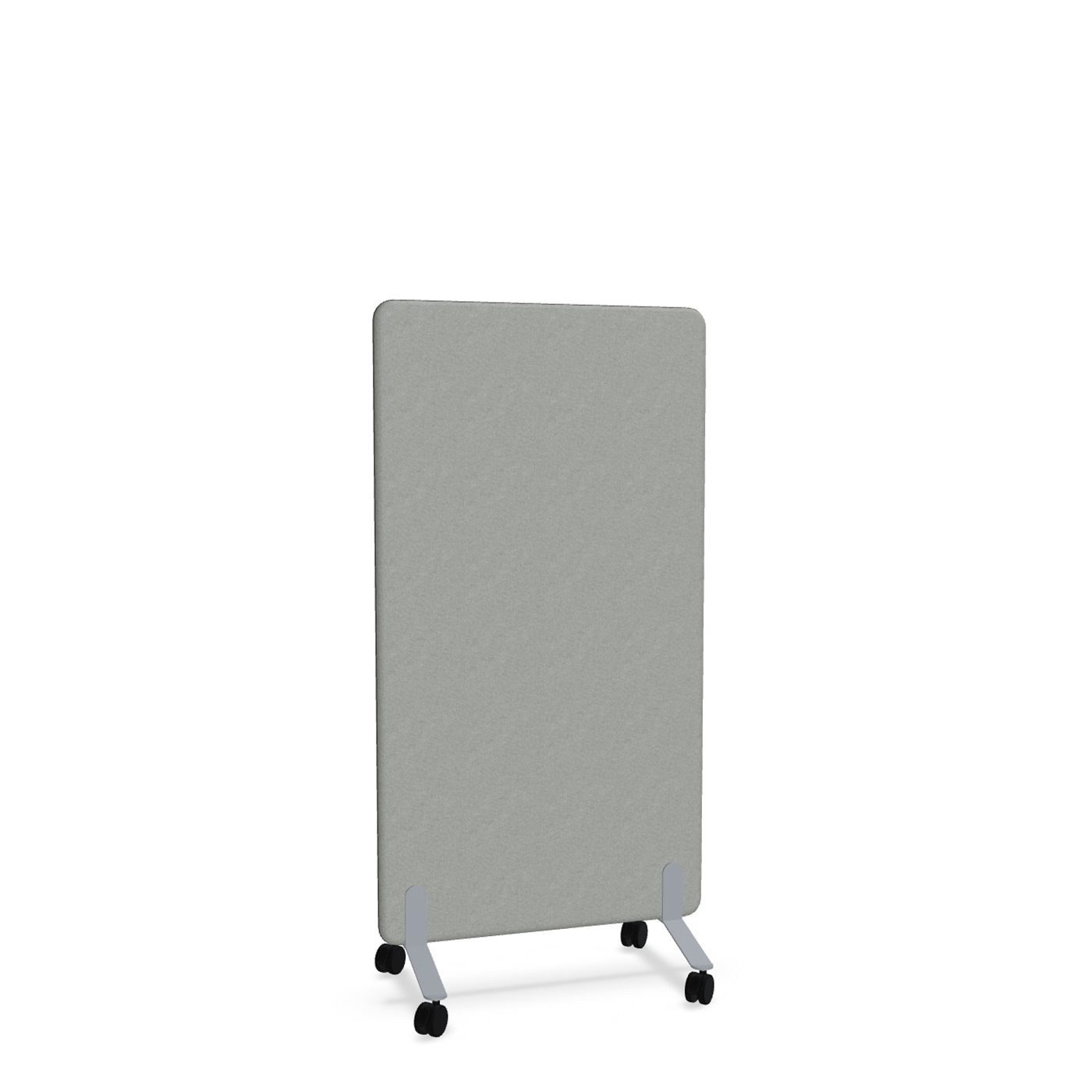 Image of Trennwand Mdd Sonic 80x145 cm, auf Rollen, Grau/Silbergrau, Neu