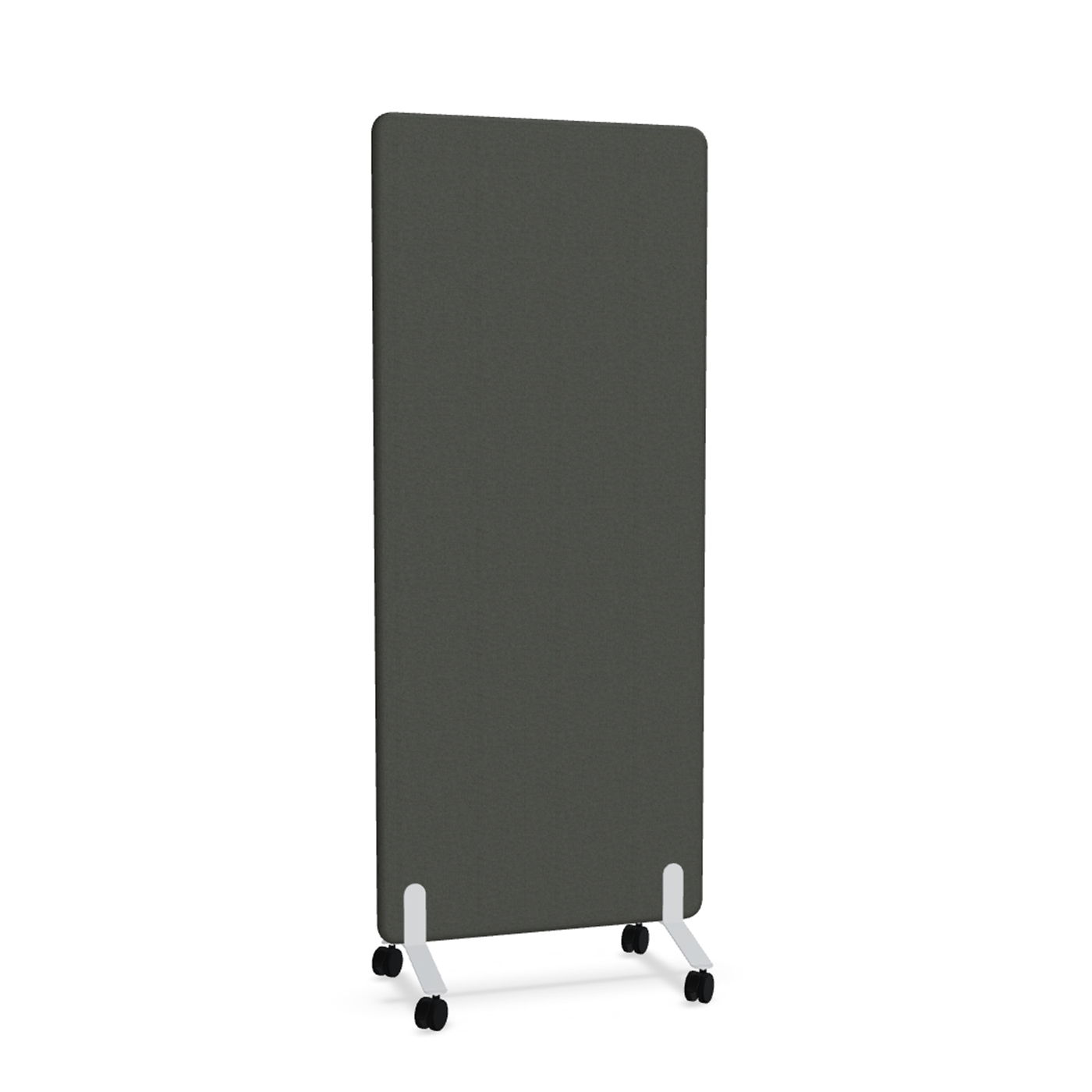 Image of Trennwand Mdd Sonic 80x185 cm, auf Rollen, Schwarz/Weiss, Neu