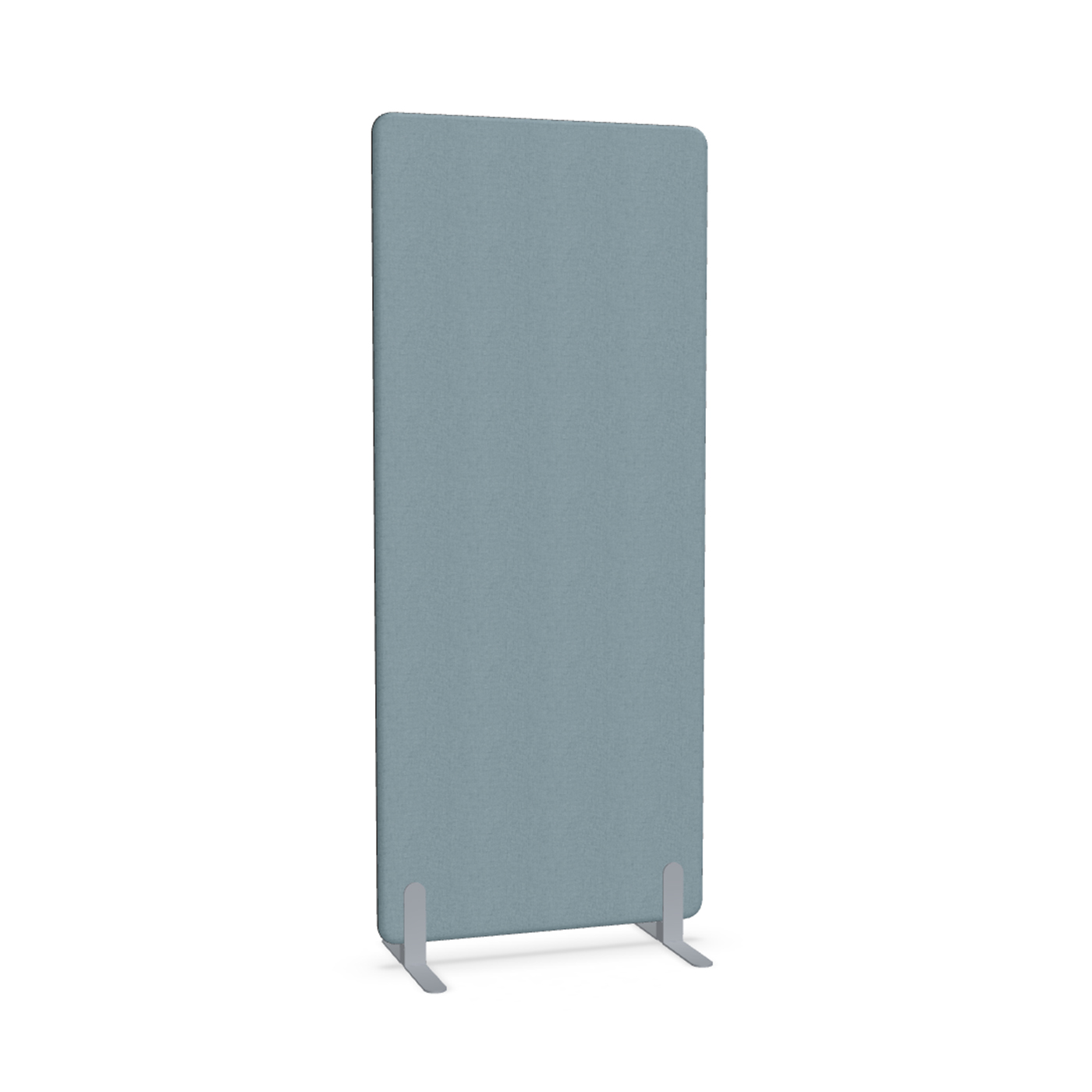 Image of Trennwand Mdd Sonic 80x185 cm, Freistehende Füsse, Blau/Silbergrau, Neu