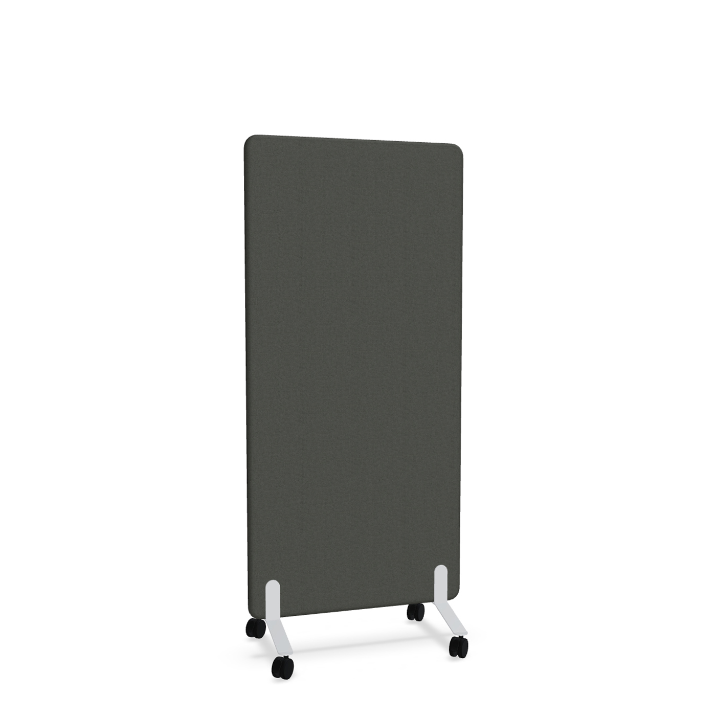 Image of Trennwand Mdd Sonic 80x165 cm, auf Rollen, Schwarz/Weiss, Neu