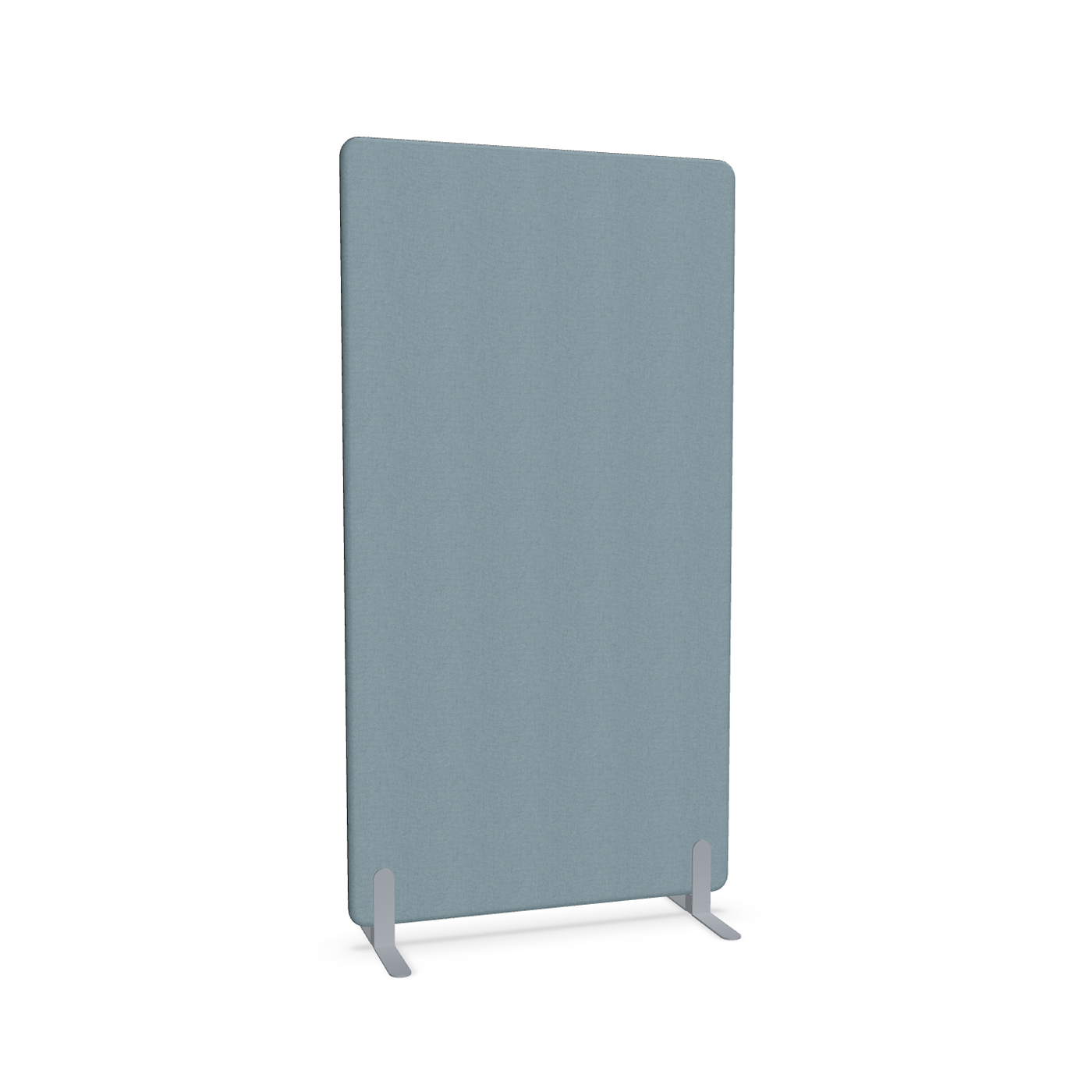 Image of Trennwand Mdd Sonic 100x185 cm, Freistehende Füsse, Blau/Silbergrau, Neu