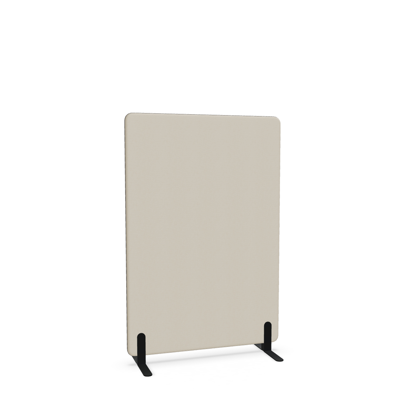 Image of Trennwand Mdd Sonic 100x145 cm, Freistehende Füsse, Beige/Schwarz, Neu