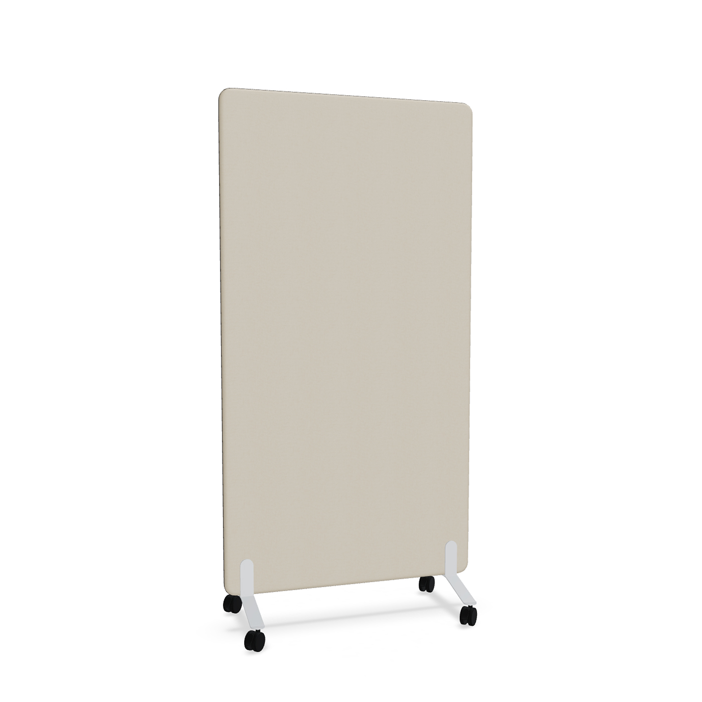 Image of Trennwand Mdd Sonic 100x185 cm, auf Rollen, Beige/Weiss, Neu