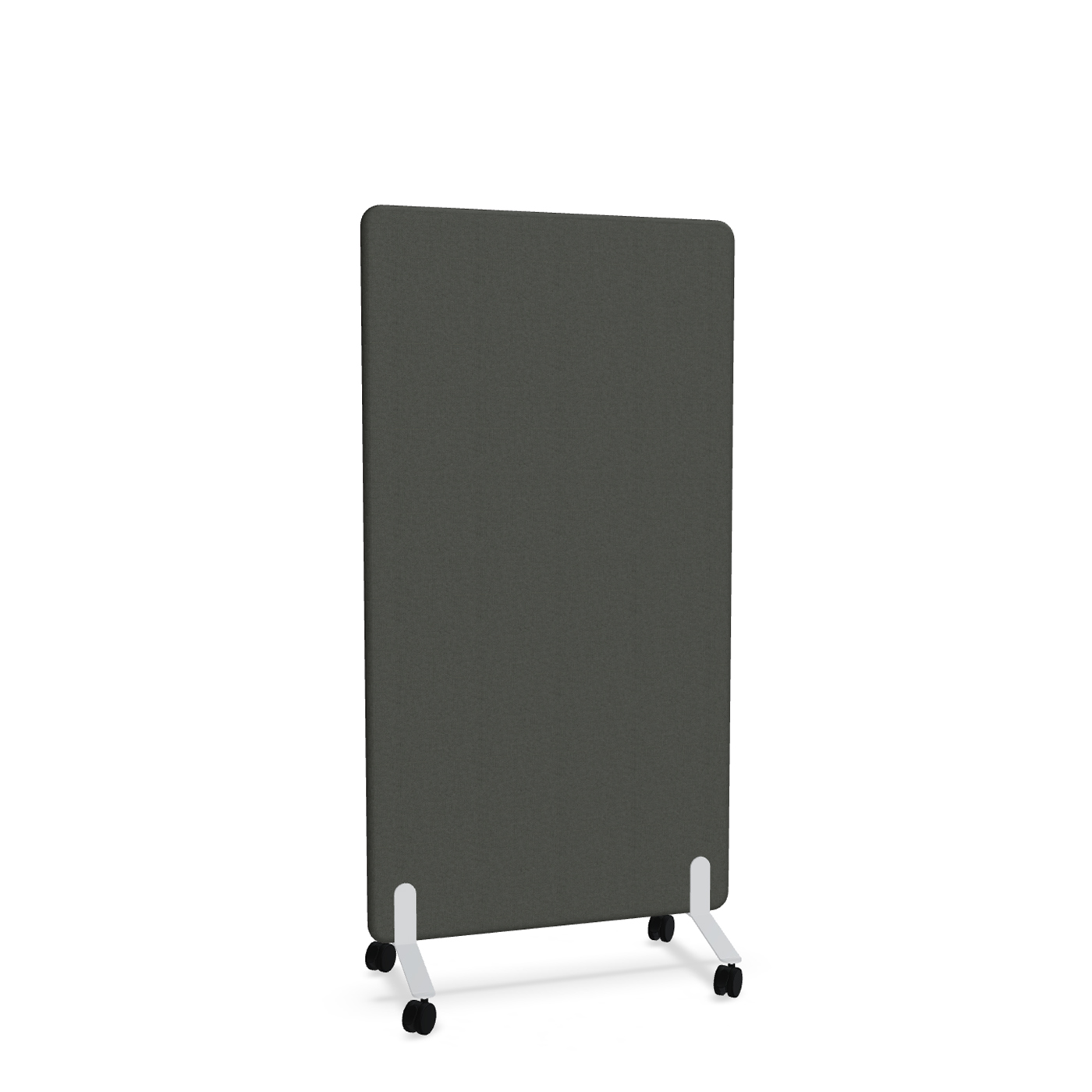 Image of Trennwand Mdd Sonic 90x165 cm, auf Rollen, Schwarz/Weiss, Neu