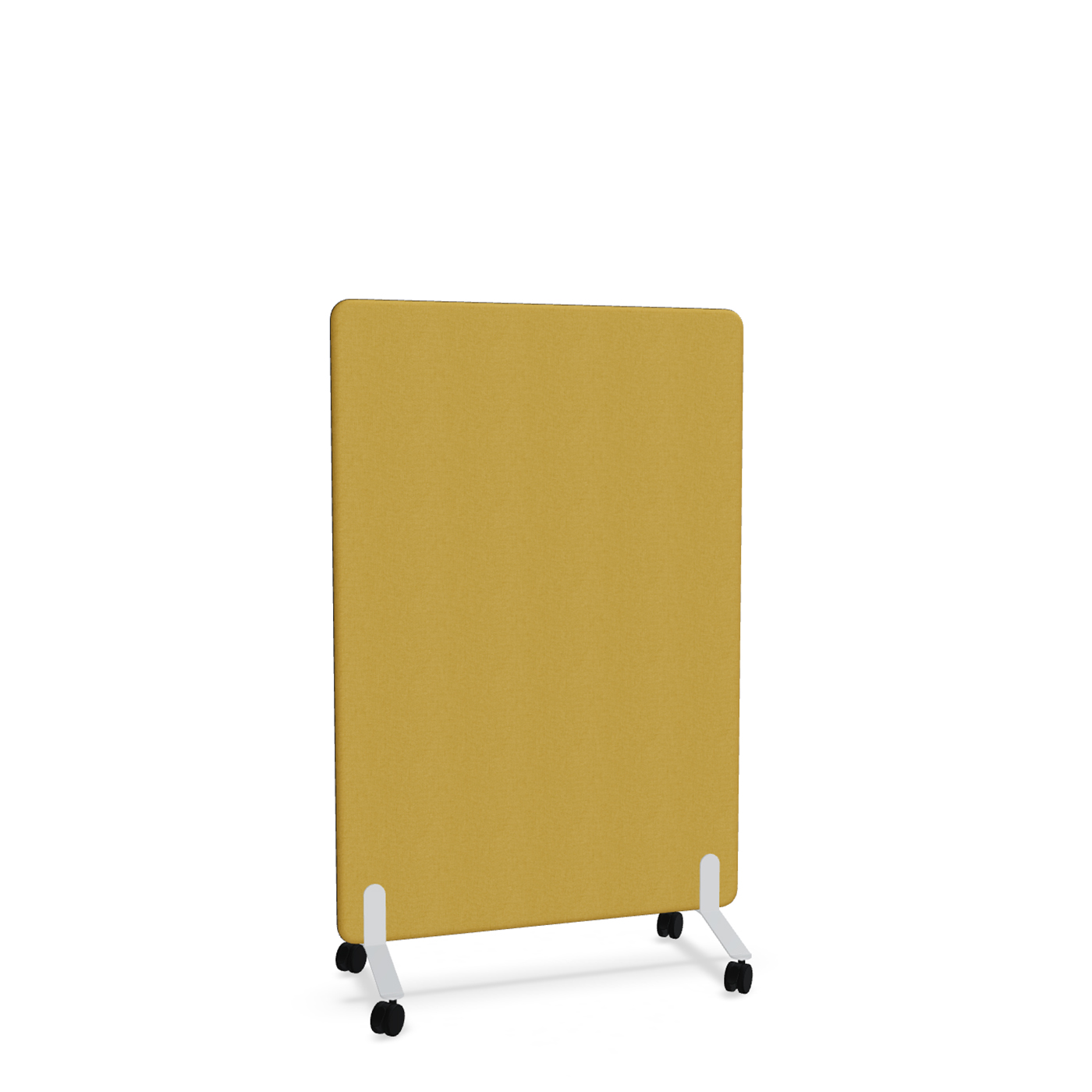 Image of Trennwand Mdd Sonic 100x145 cm, auf Rollen, Gelb/Weiss, Neu