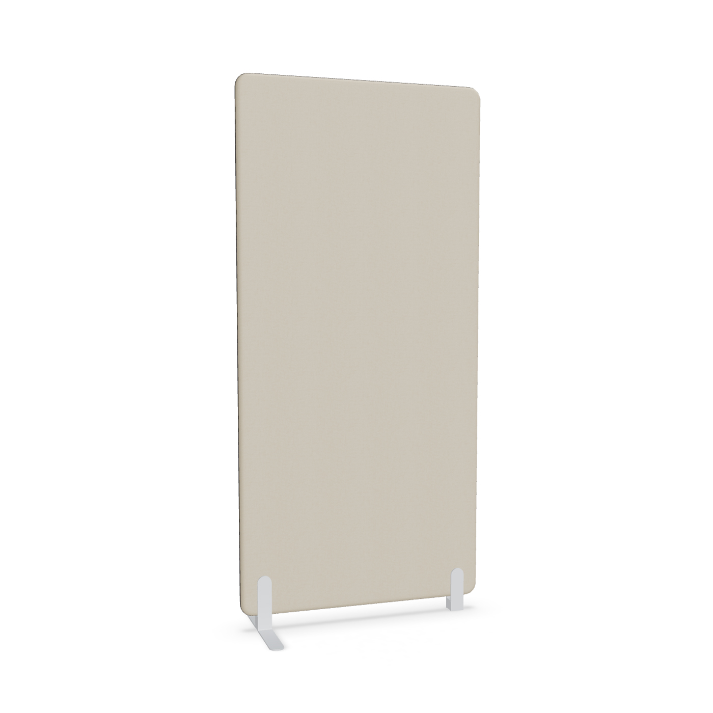 Image of Trennwand Mdd Sonic 90x185 cm, Freistehender Fuss und Distanzfuss, Beige/Weiss, Neu