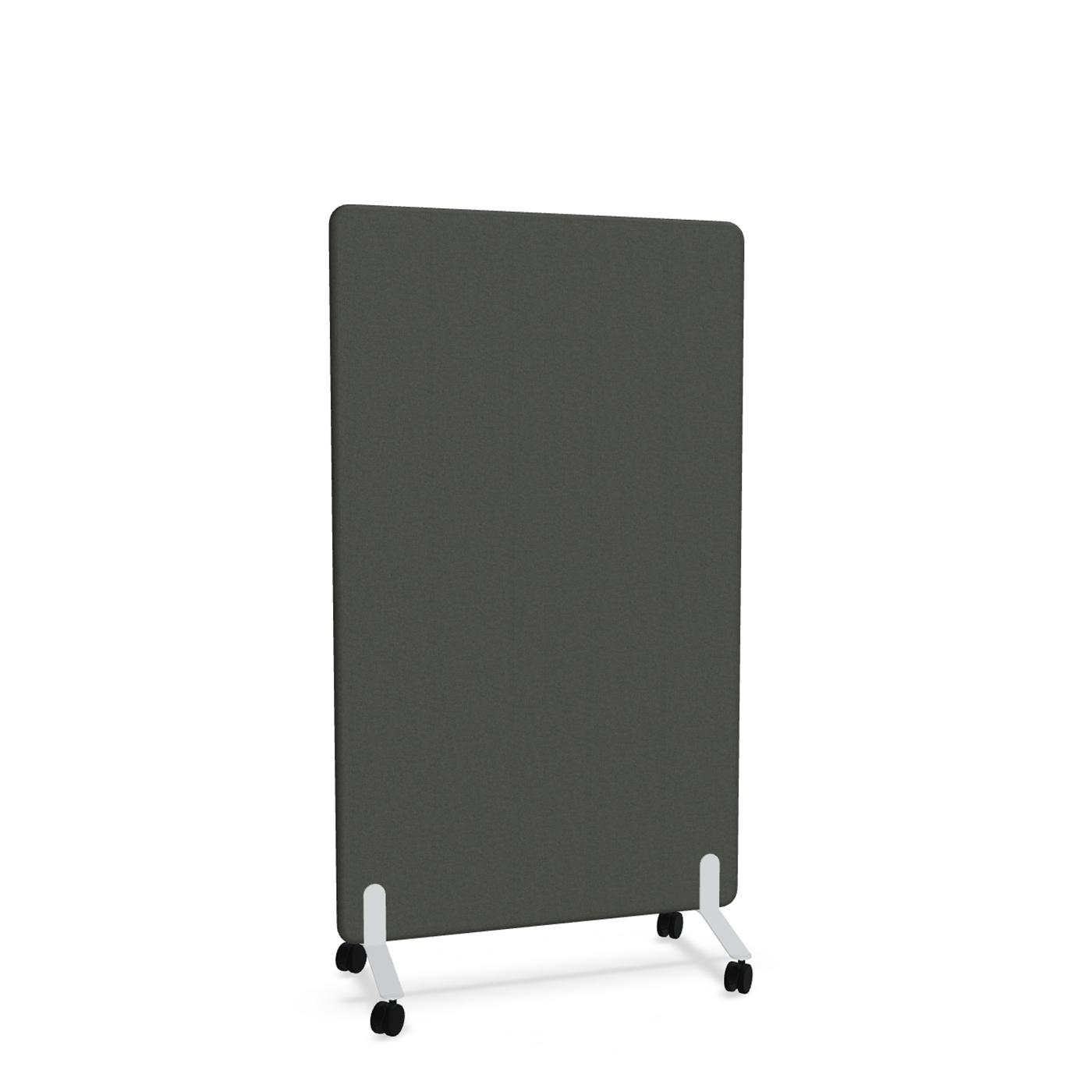 Image of Trennwand Mdd Sonic 100x165 cm, auf Rollen, Schwarz/Weiss, Neu