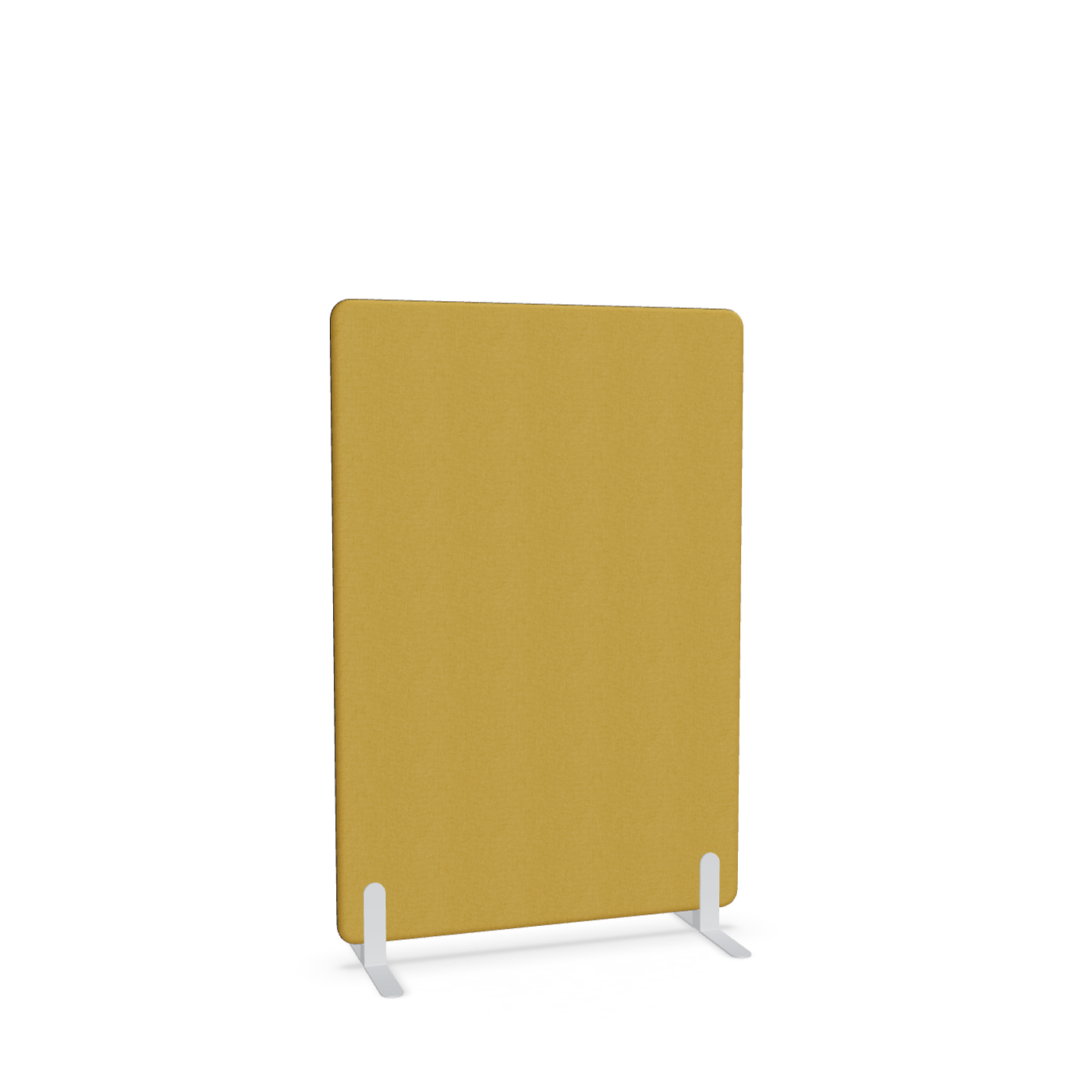 Image of Trennwand Mdd Sonic 100x145 cm, Freistehende Füsse, Gelb/Weiss, Neu