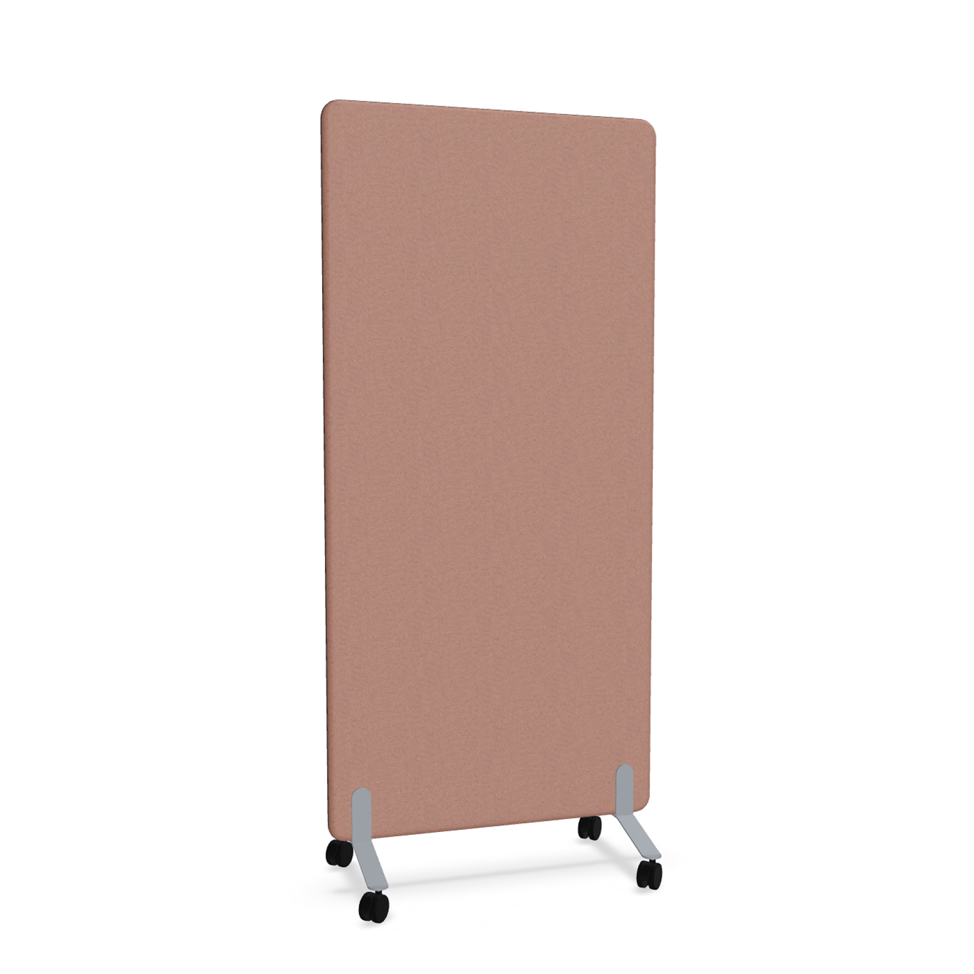 Image of Trennwand Mdd Sonic 90x185 cm, auf Rollen, Rosa/Silbergrau, Neu