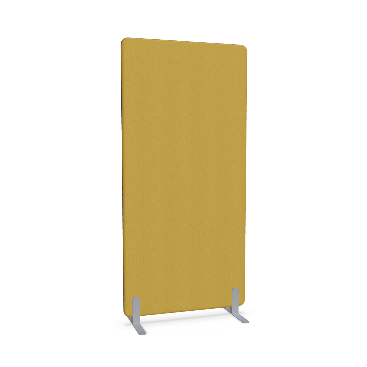 Image of Trennwand Mdd Sonic 90x185 cm, Freistehende Füsse, Gelb/Silbergrau, Neu