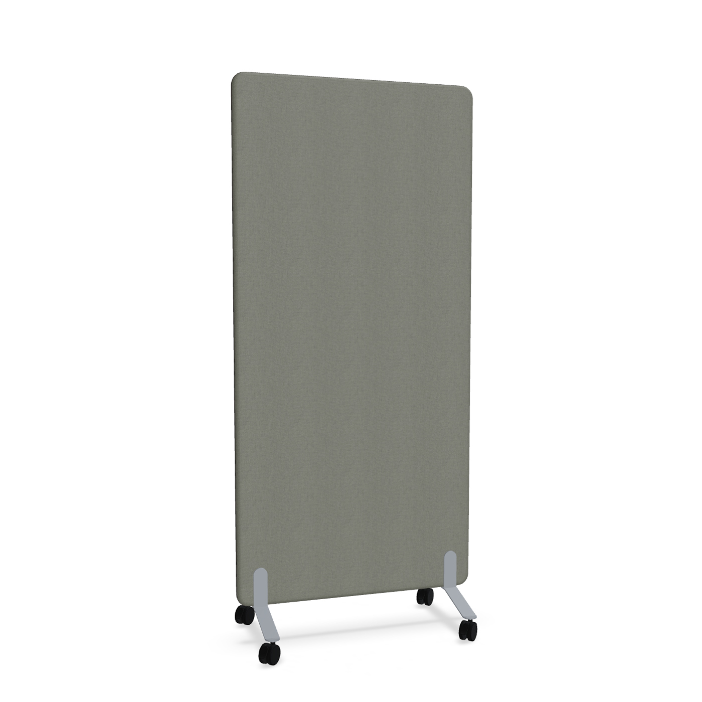 Image of Trennwand Mdd Sonic 90x185 cm, auf Rollen, Anthrazit/Silbergrau, Neu