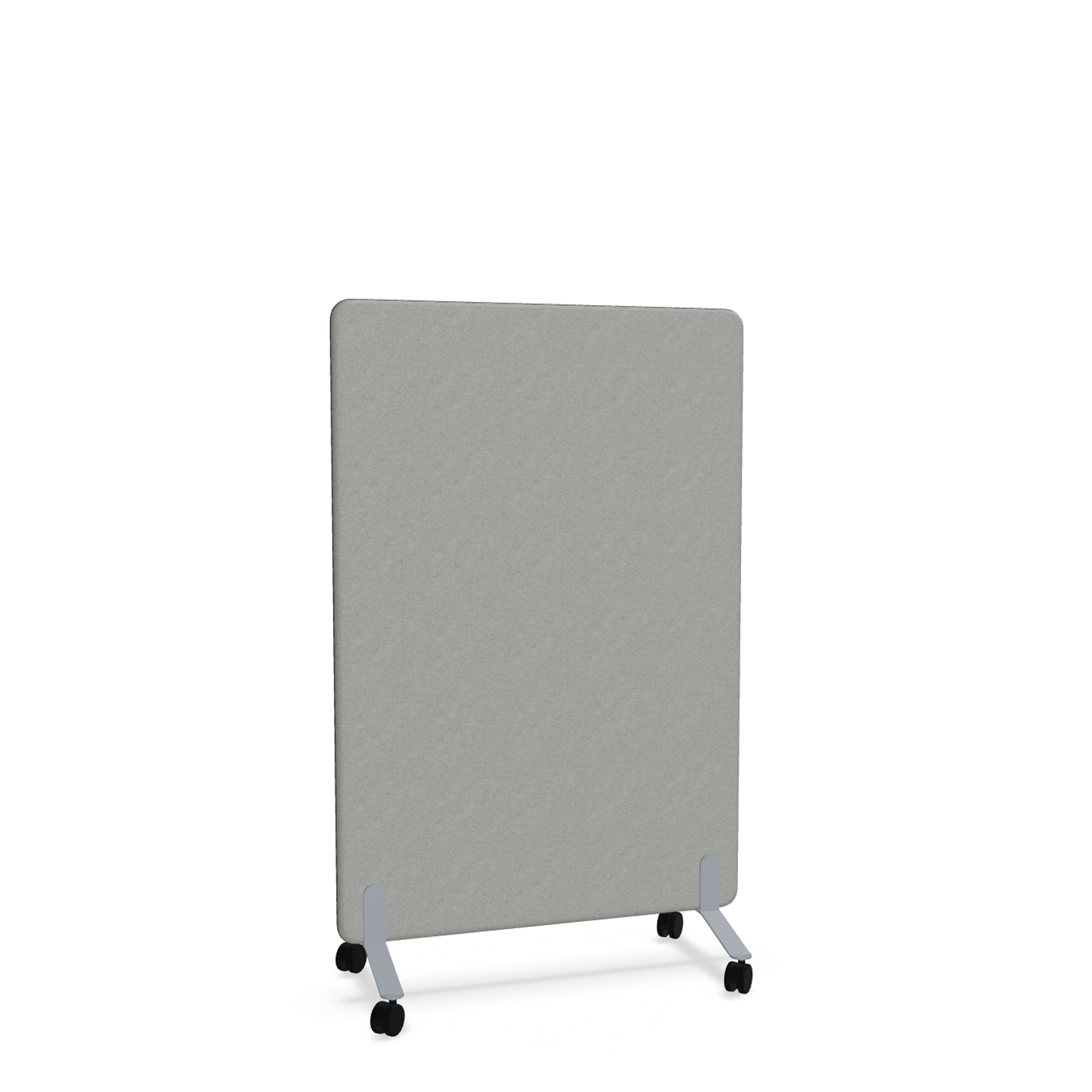 Image of Trennwand Mdd Sonic 100x145 cm, auf Rollen, Grau/Silbergrau, Neu