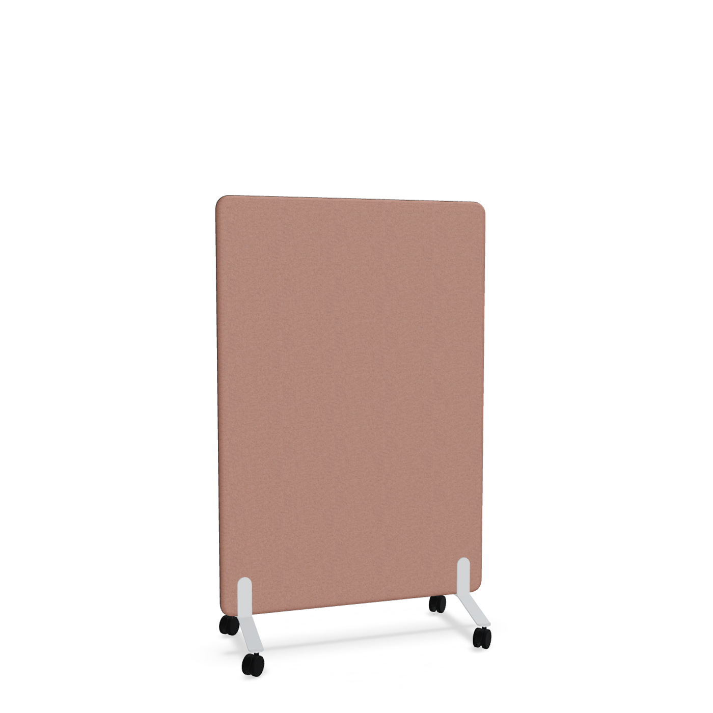 Image of Trennwand Mdd Sonic 100x145 cm, auf Rollen, Rosa/Weiss, Neu