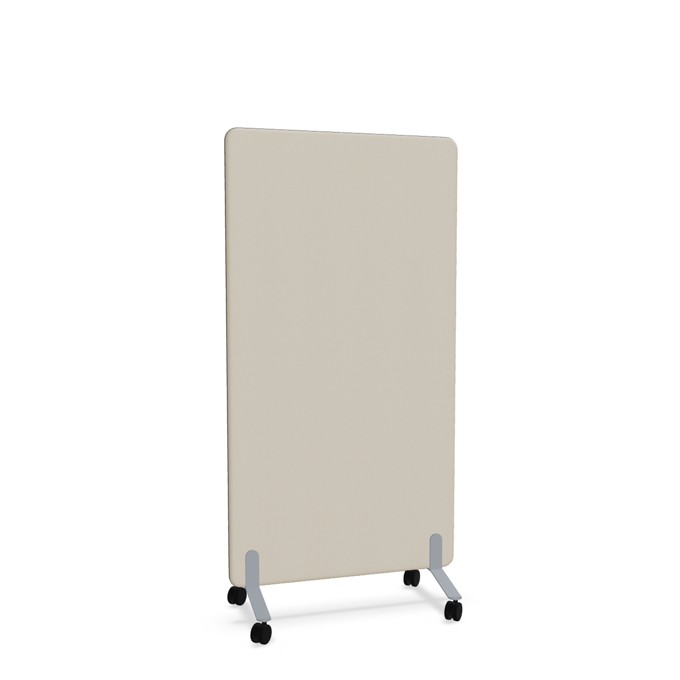 Image of Trennwand Mdd Sonic 90x165 cm, auf Rollen, Beige/Silbergrau, Neu