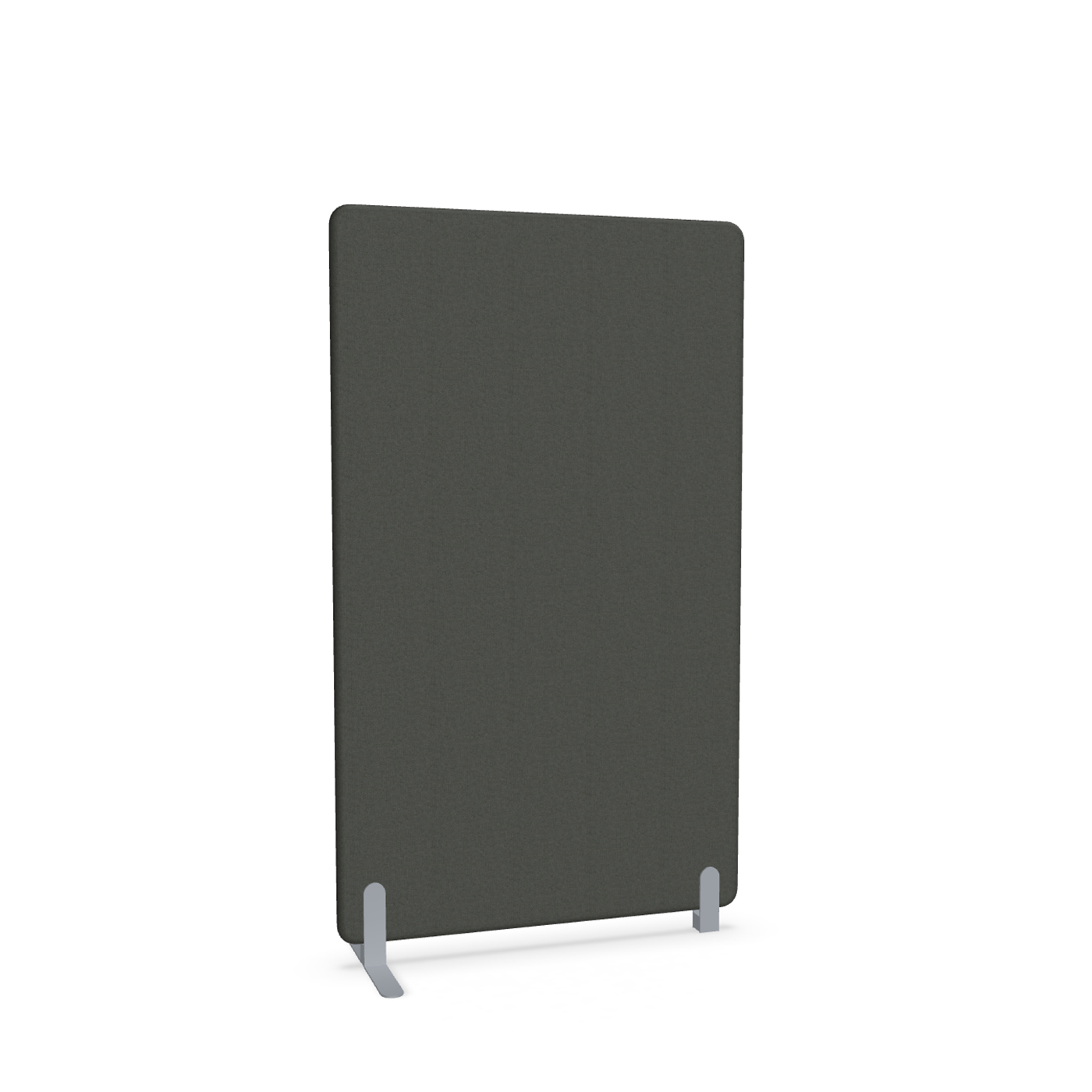 Image of Trennwand Mdd Sonic 100x165 cm, Freistehender Fuss und Distanzfuss, Schwarz/Silbergrau, Neu