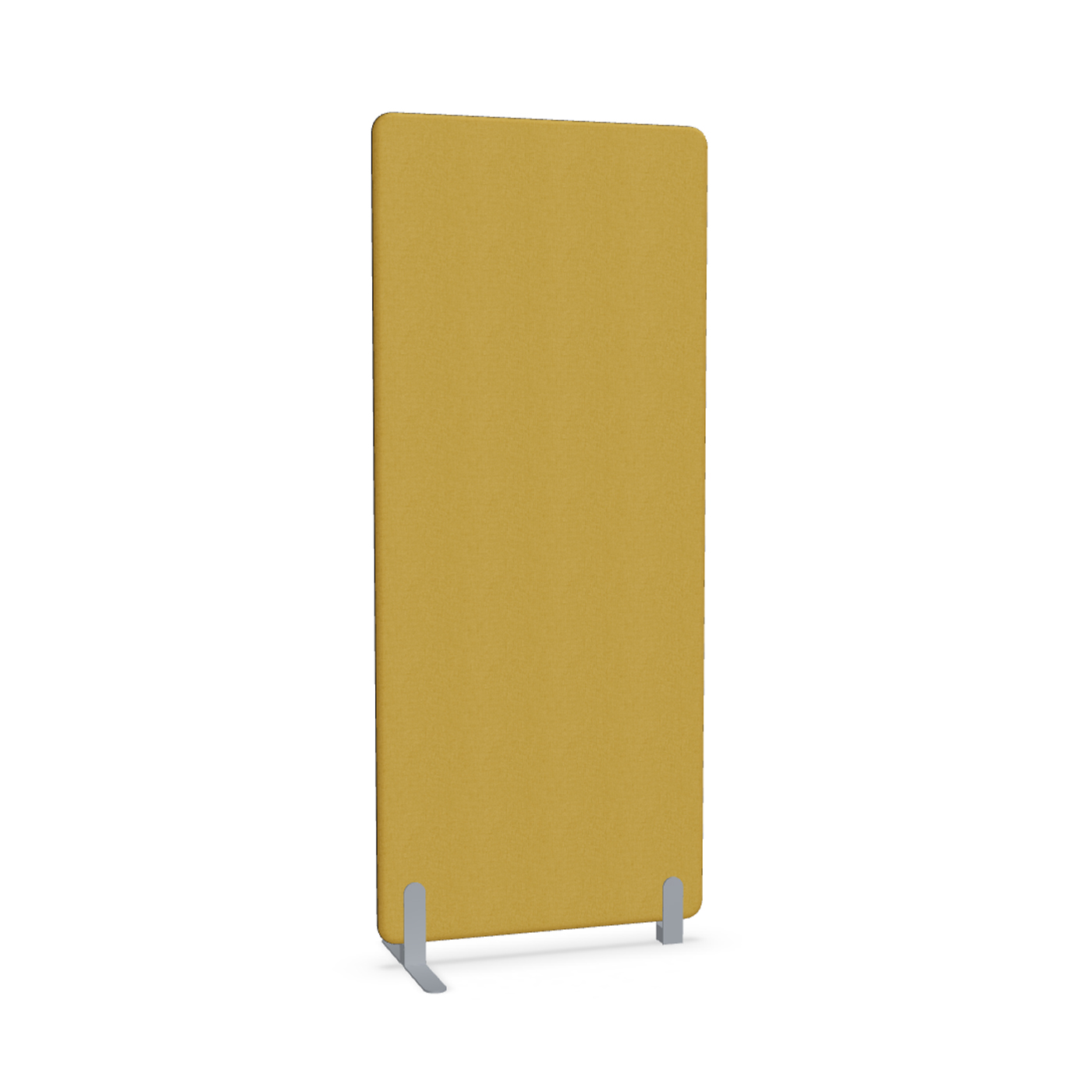 Image of Trennwand Mdd Sonic 80x185 cm, Freistehender Fuss und Distanzfuss, Gelb/Silbergrau, Neu