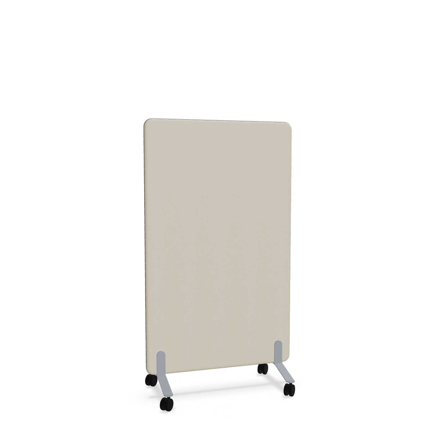 Image of Trennwand Mdd Sonic 90x145 cm, auf Rollen, Beige/Silbergrau, Neu