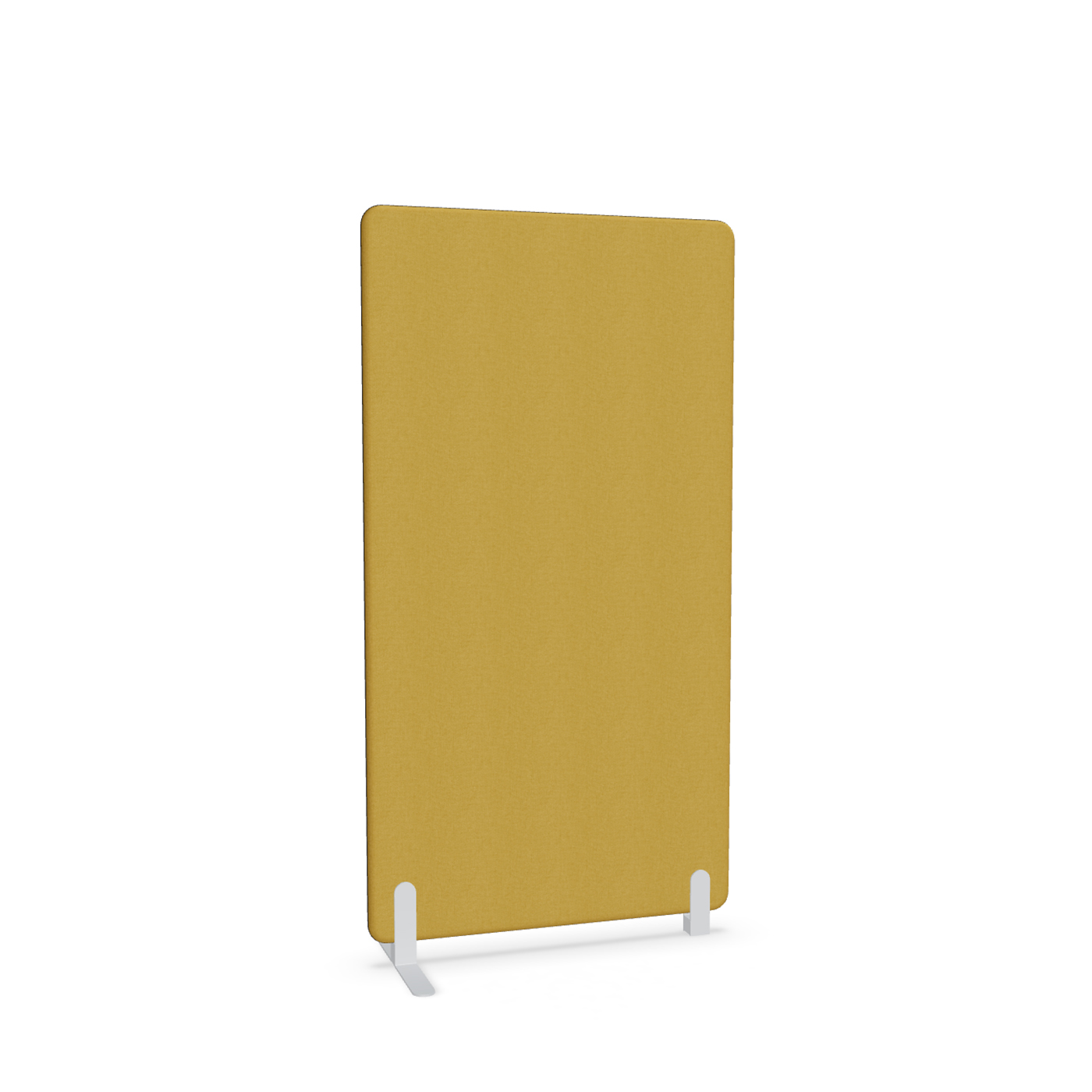Image of Trennwand Mdd Sonic 90x165 cm, Freistehender Fuss und Distanzfuss, Gelb/Weiss, Neu