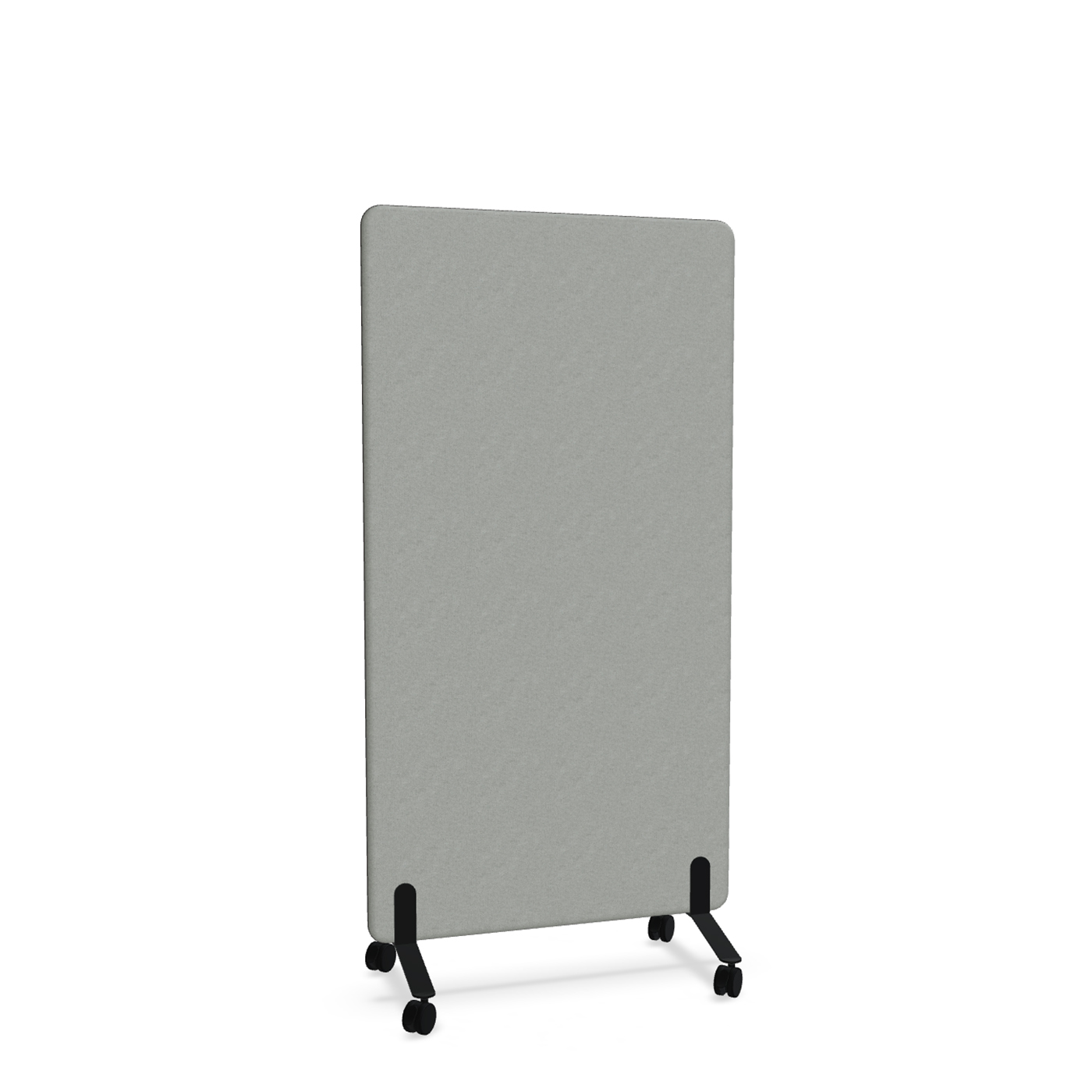 Image of Trennwand Mdd Sonic 90x165 cm, auf Rollen, Grau/Schwarz, Neu