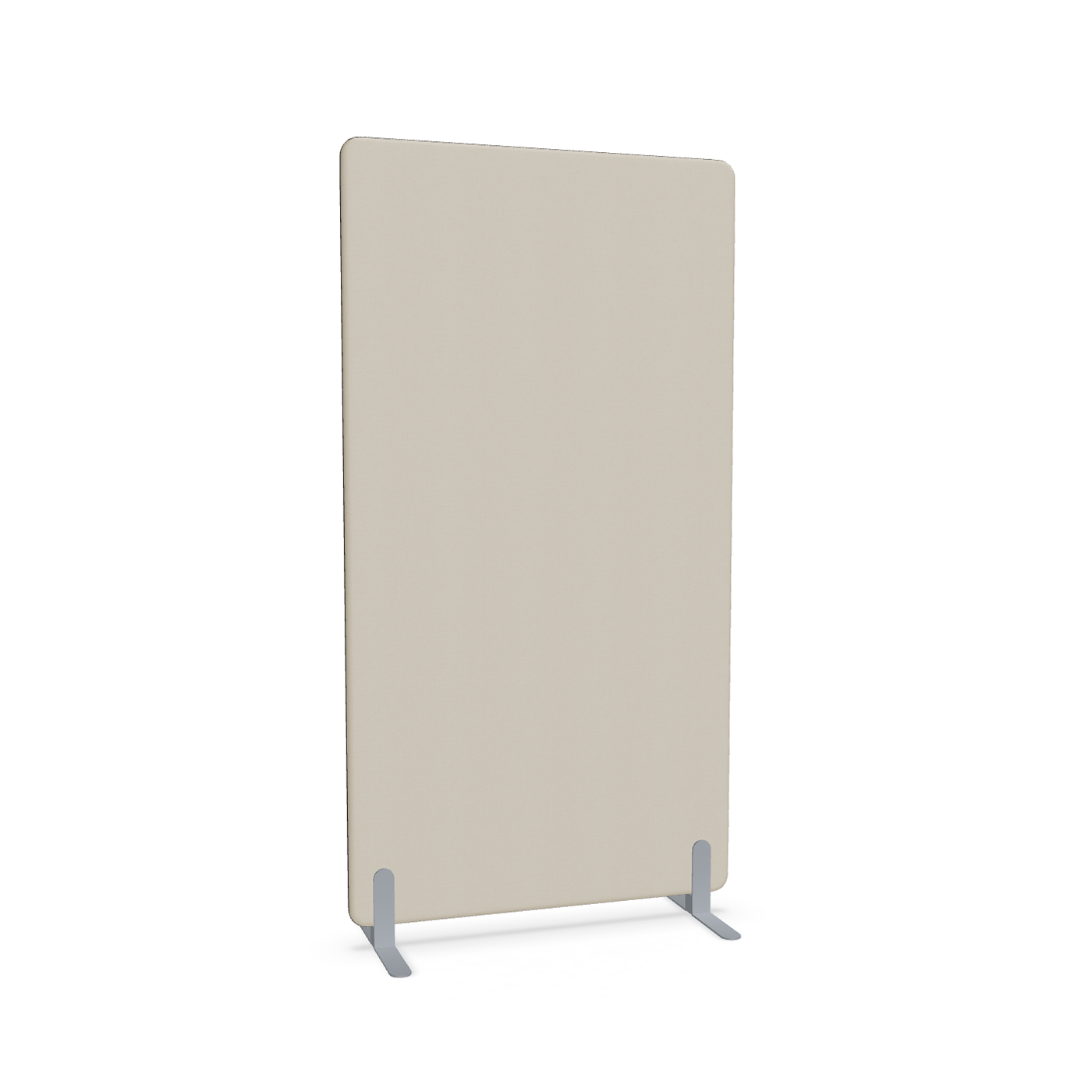 Image of Trennwand Mdd Sonic 100x185 cm, Freistehende Füsse, Beige/Silbergrau, Neu