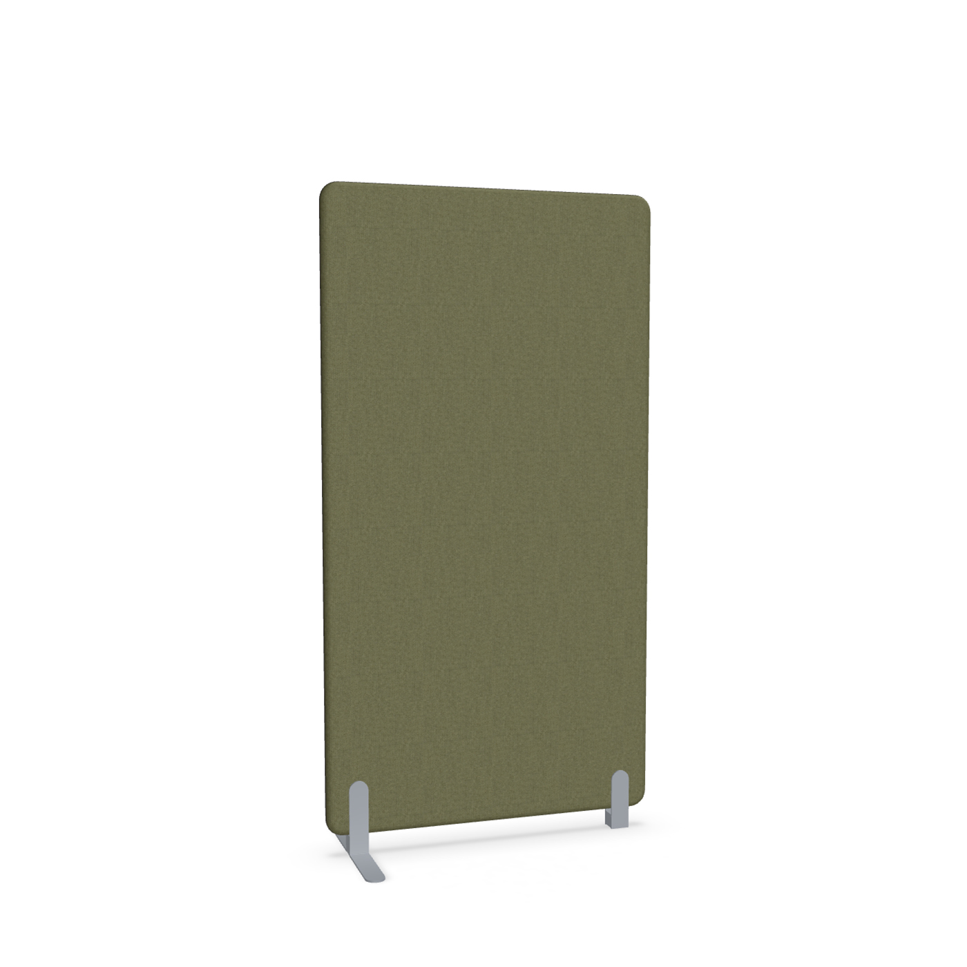Image of Trennwand Mdd Sonic 90x165 cm, Freistehender Fuss und Distanzfuss, Olivgrün/Silbergrau, Neu