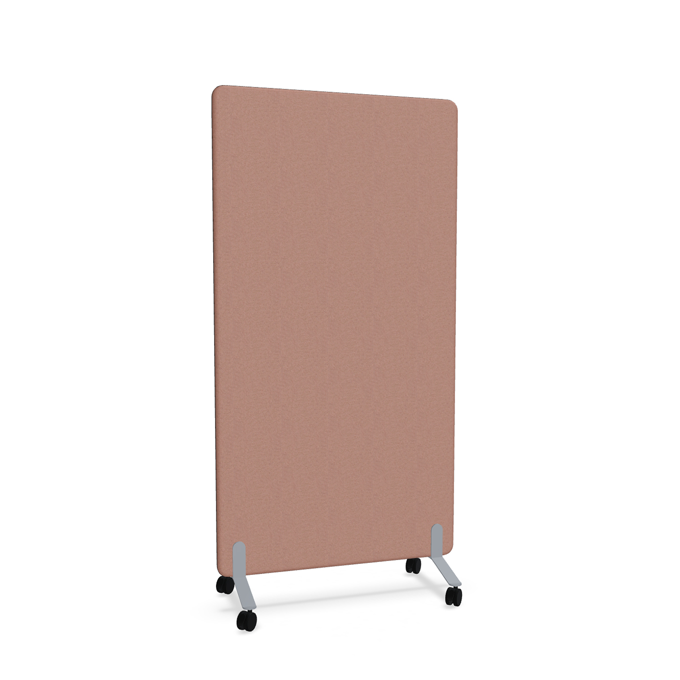 Image of Trennwand Mdd Sonic 100x185 cm, auf Rollen, Rosa/Silbergrau, Neu